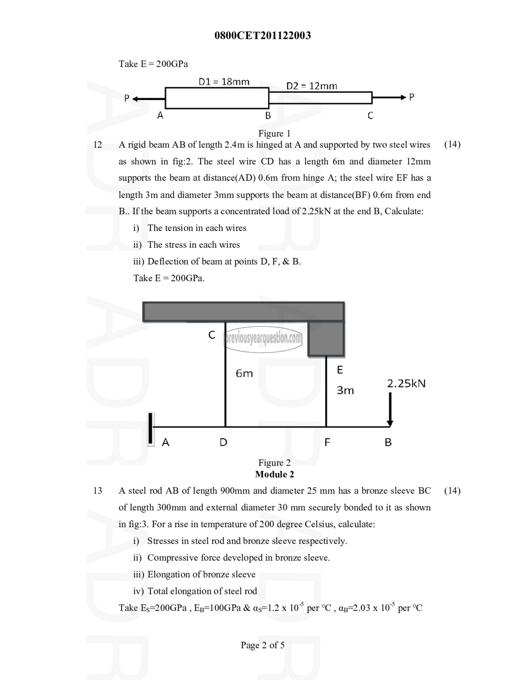 Question Paper - MECHANICS OF SOLIDS-2