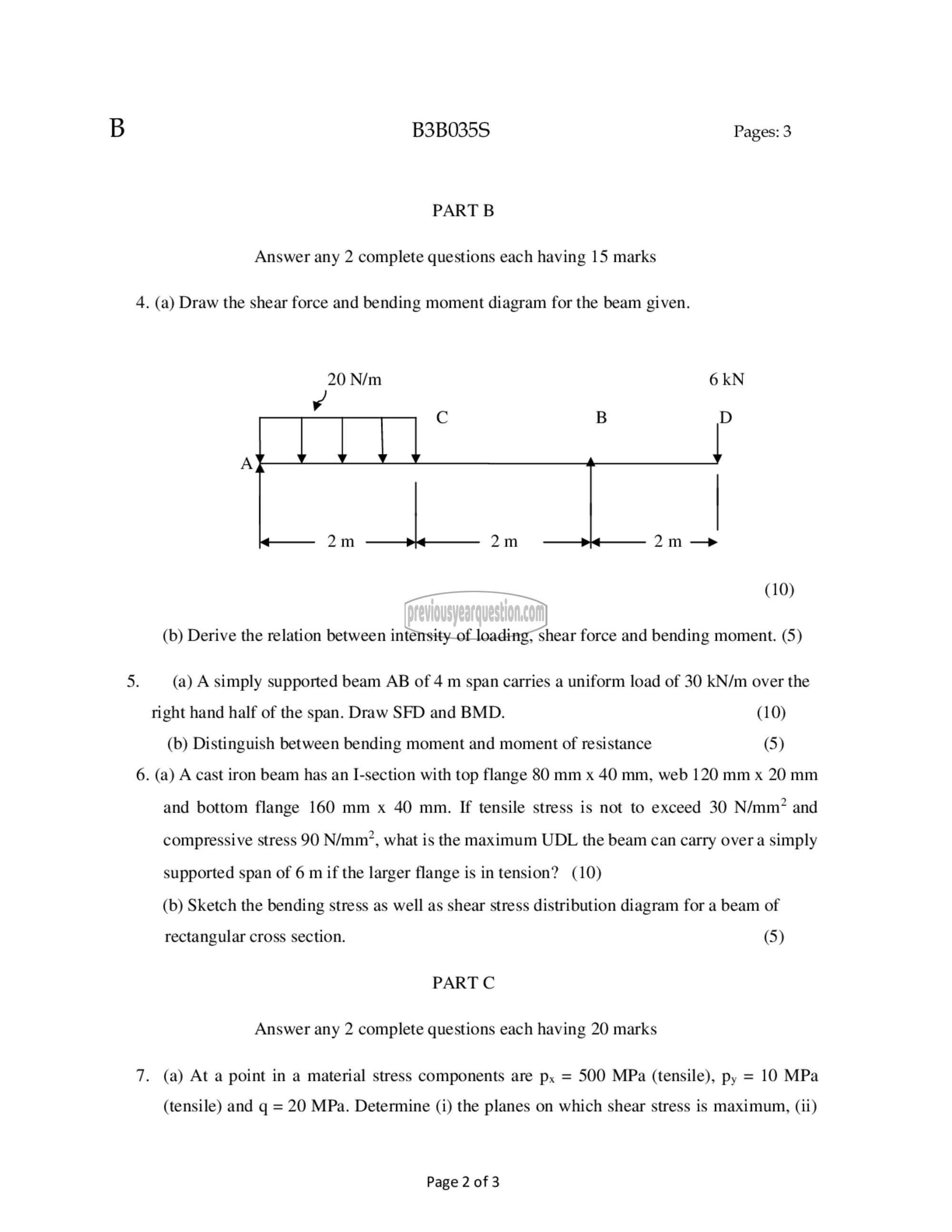 Question Paper - Mechanics of Solids-2