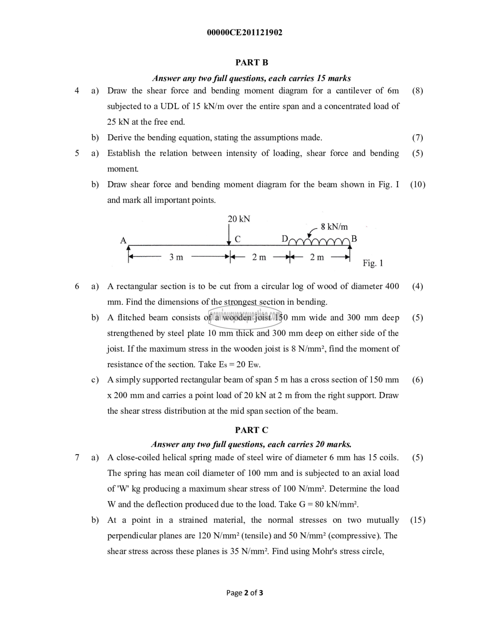 Question Paper - Mechanics of Solids-2