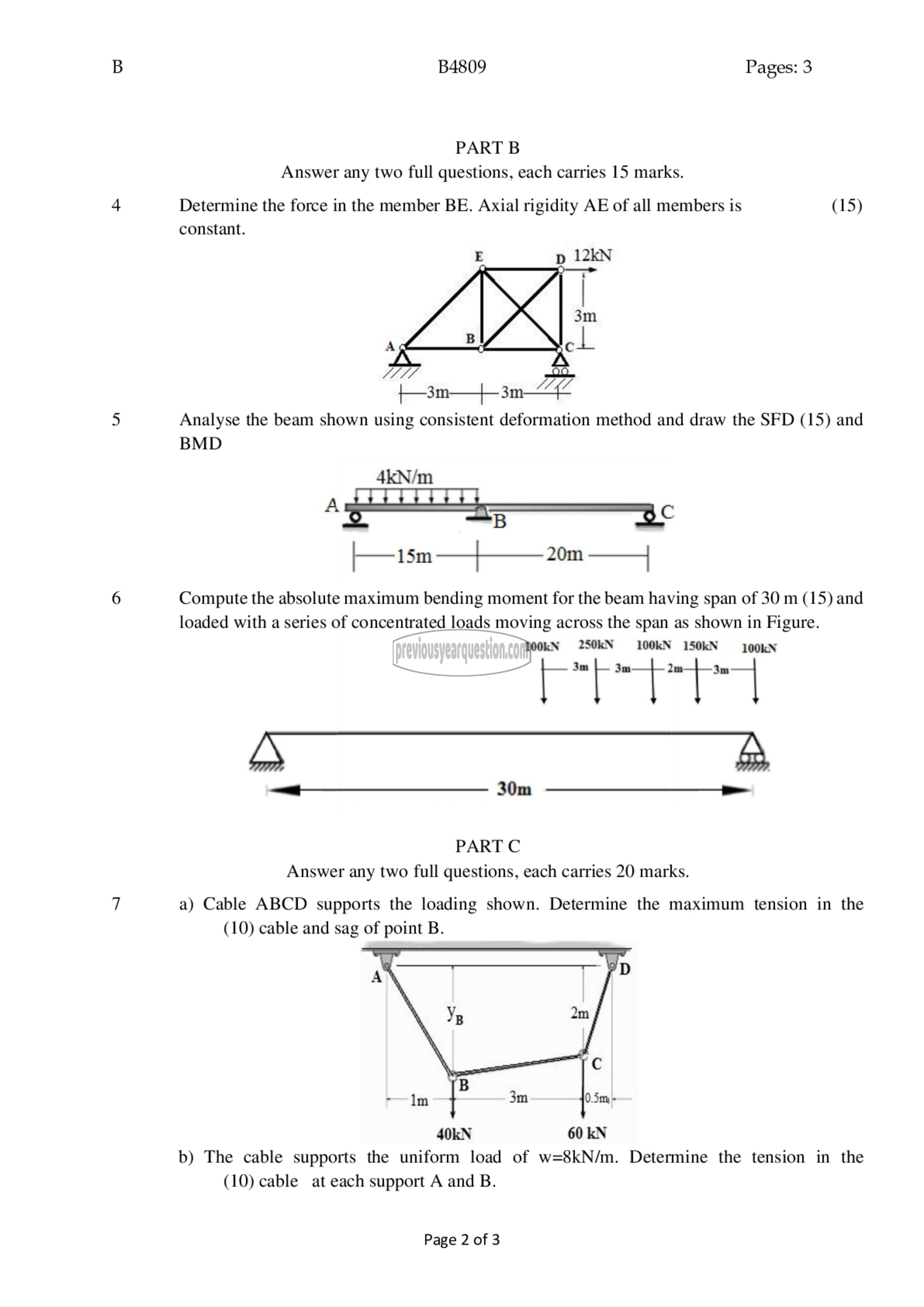 Question Paper - Structural Analysis- I-2