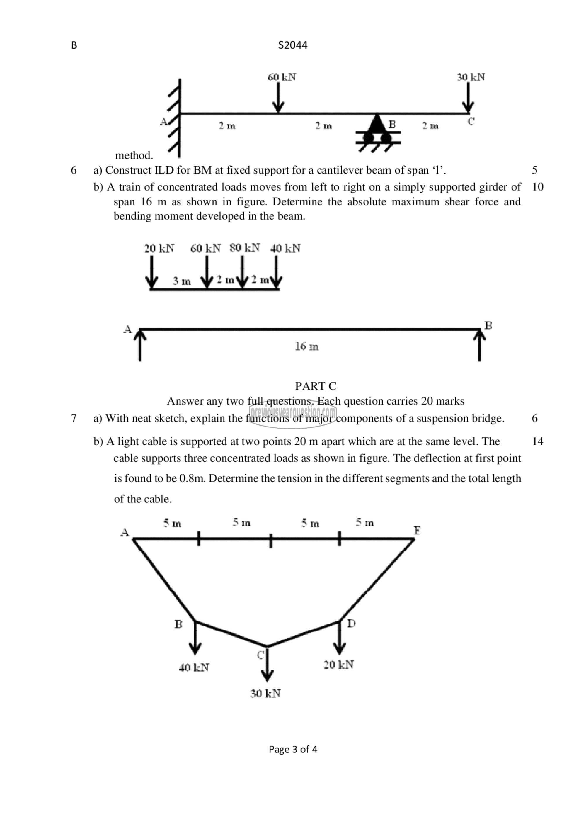 Question Paper - Structural Analysis- I-3