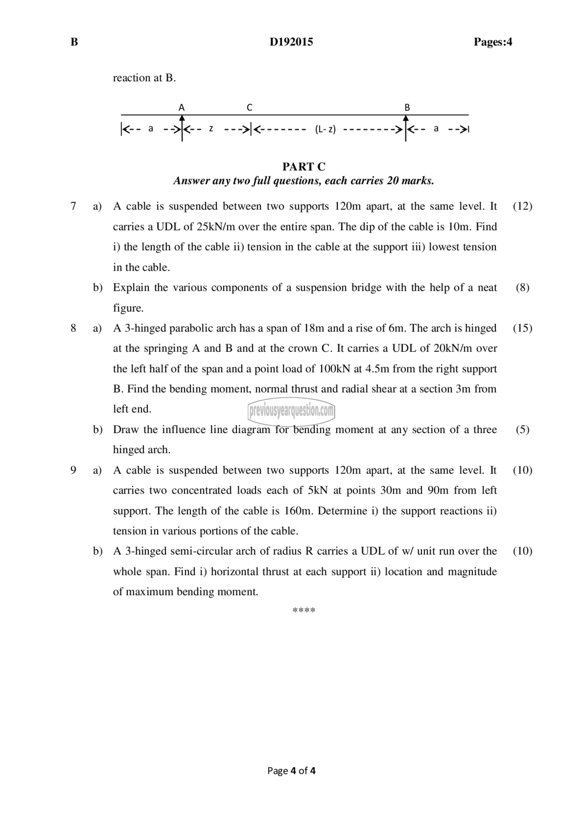 Question Paper - Structural Analysis- I-4