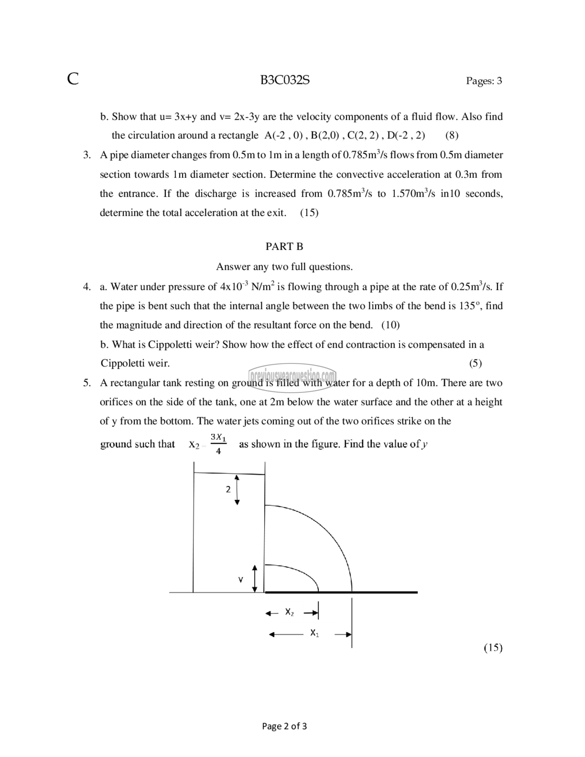 Question Paper - Fluid Mechanics– I-2