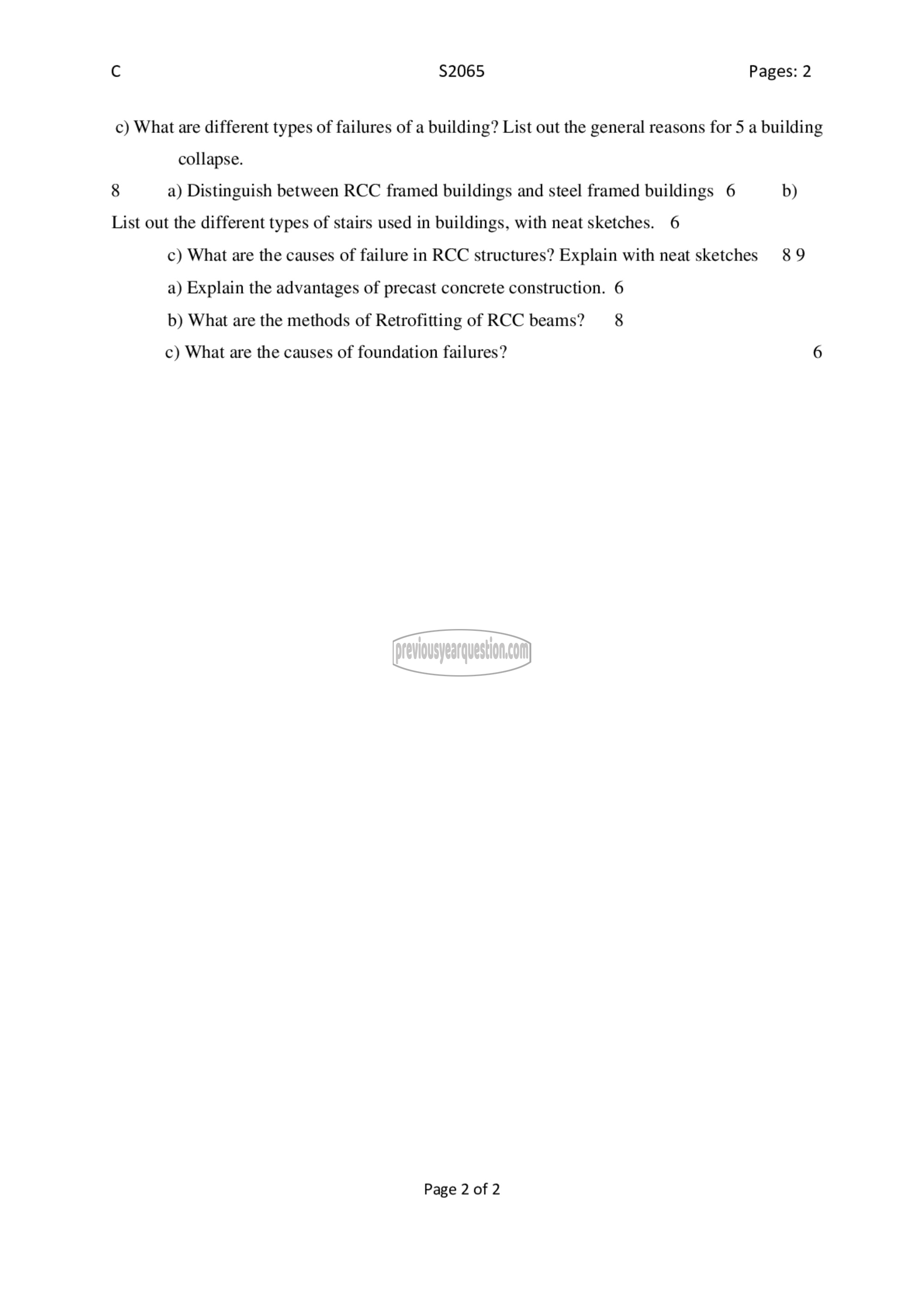 Question Paper - Construction Technology-2