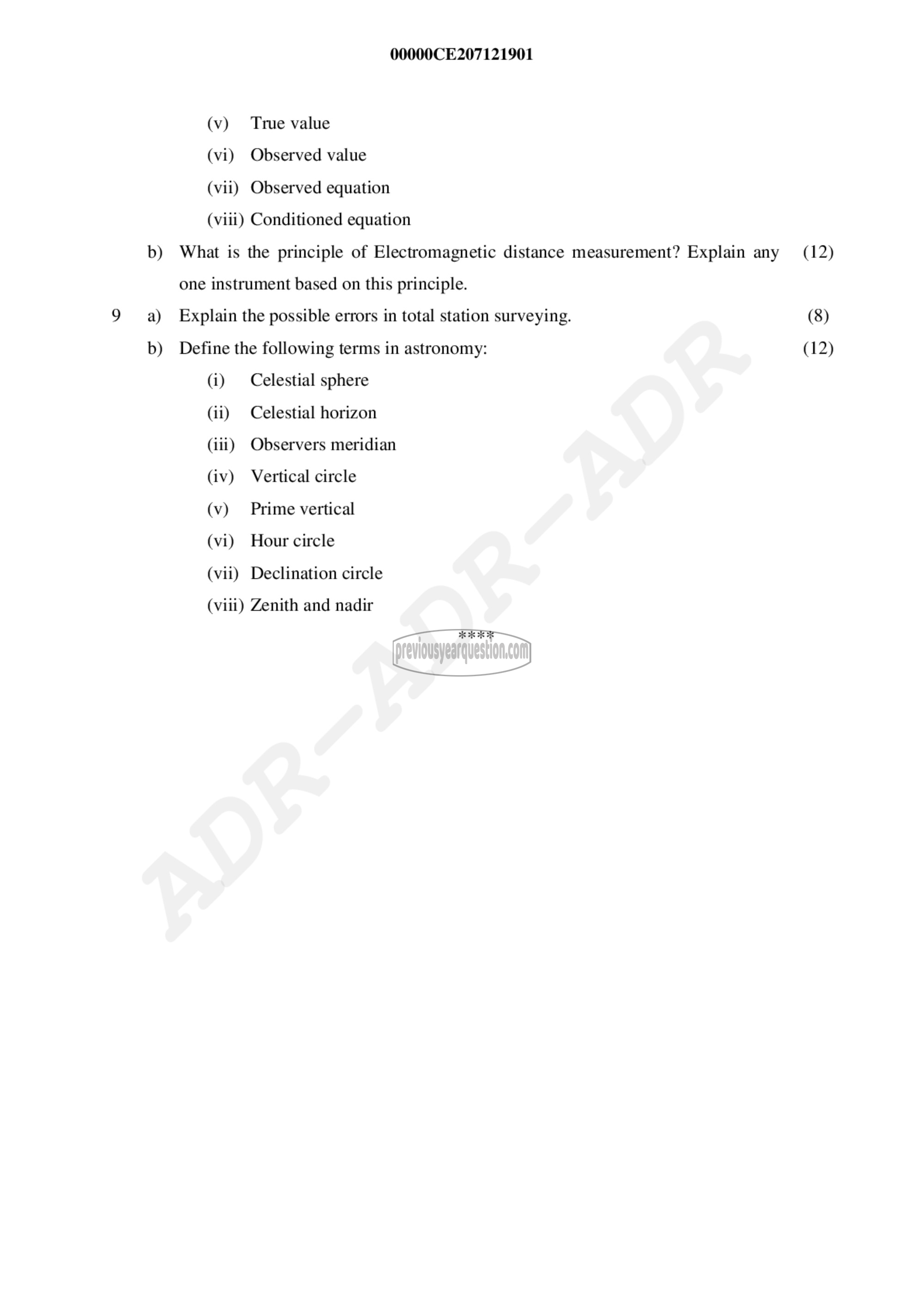 Question Paper - Surveying-3