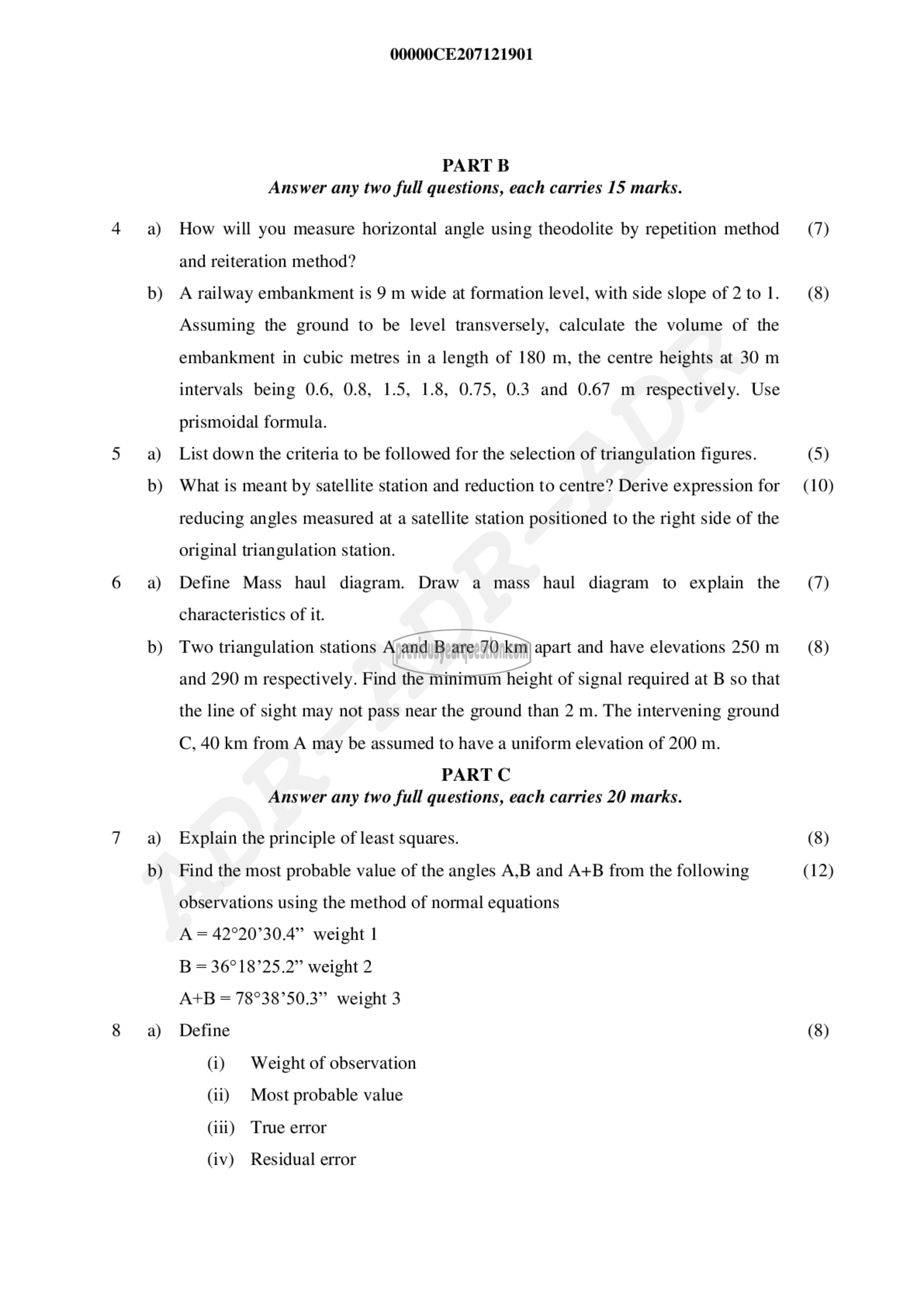 Question Paper - Surveying-2