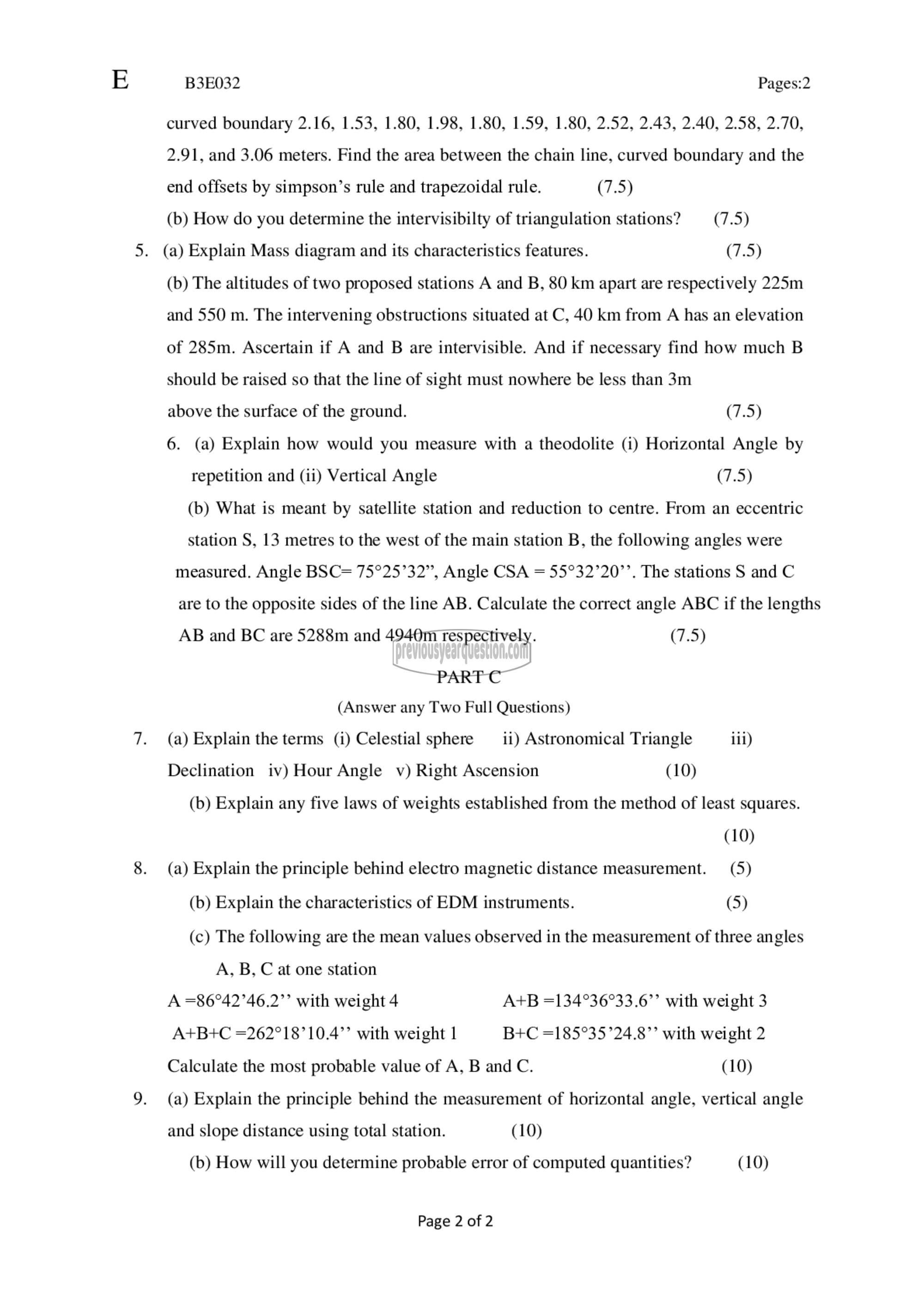 Question Paper - Surveying-2