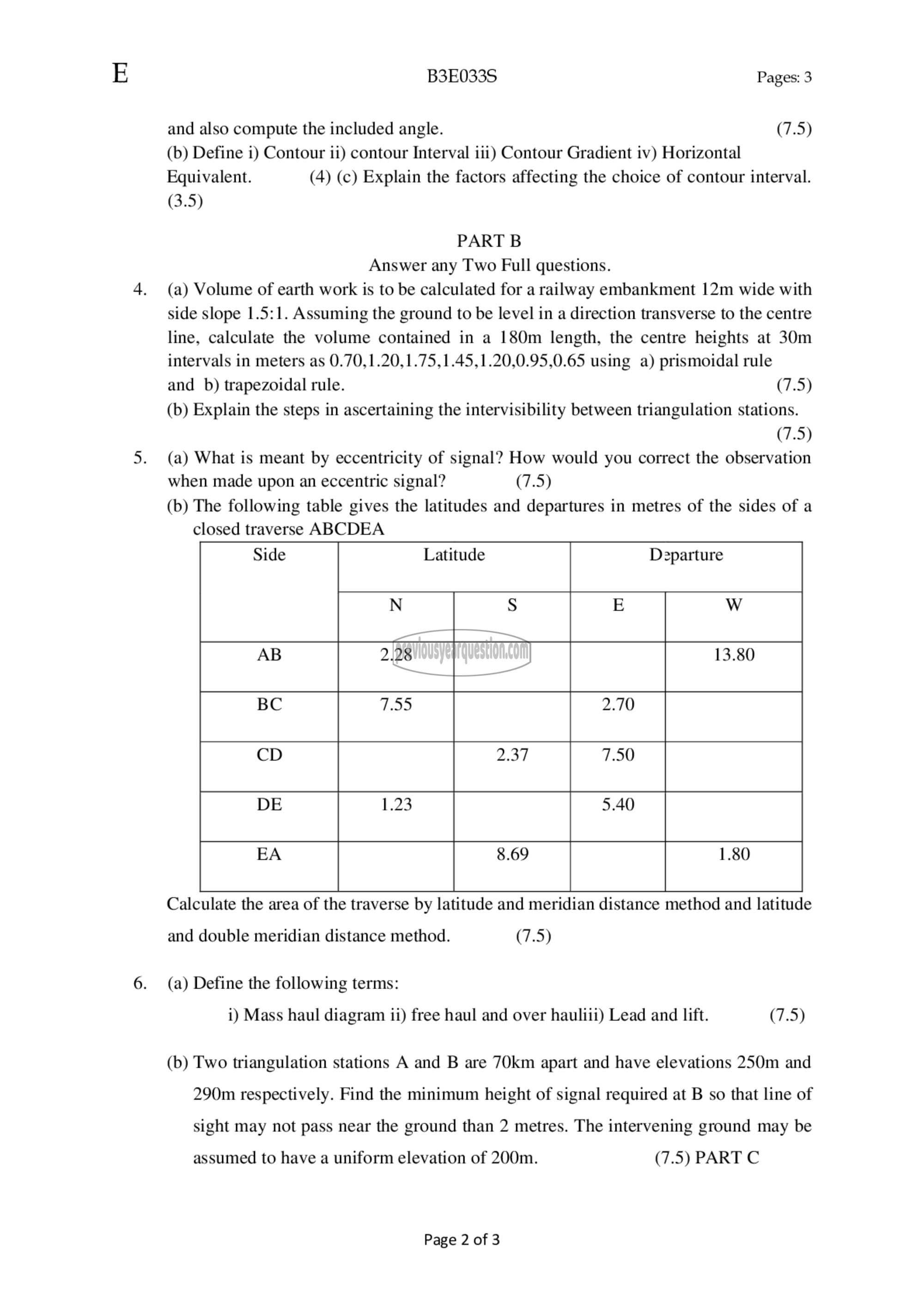 Question Paper - Surveying-2