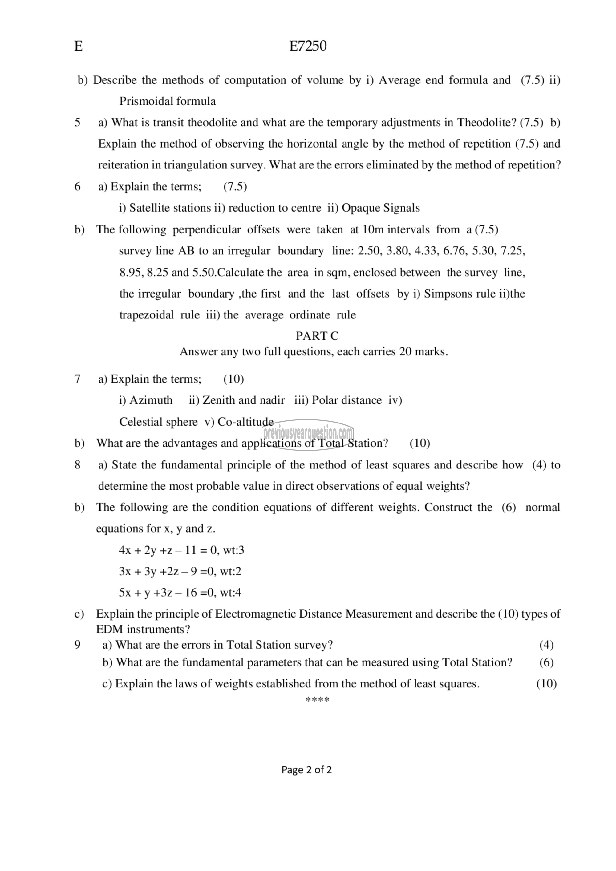 Question Paper - Surveying-2