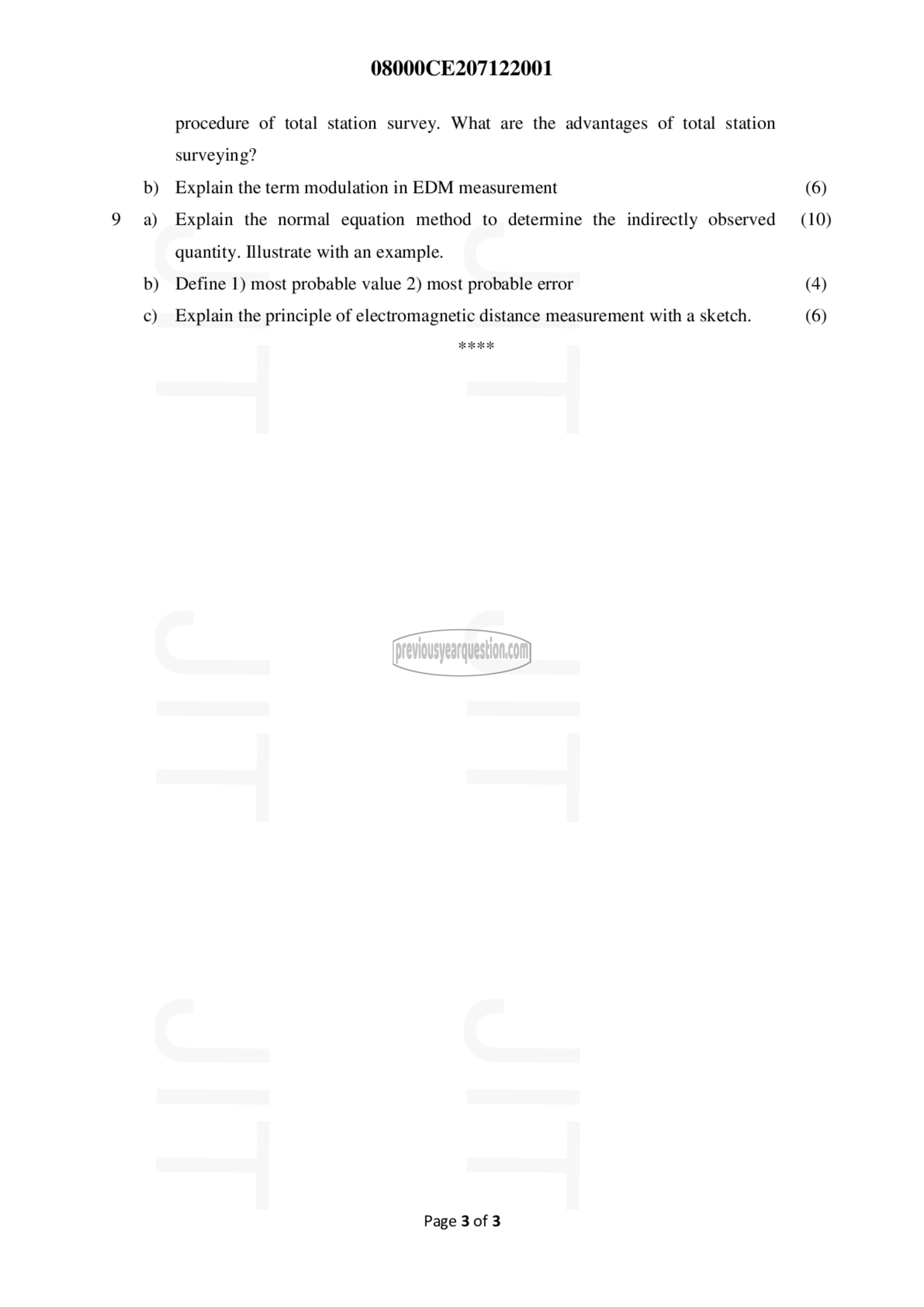 Question Paper - Surveying-3