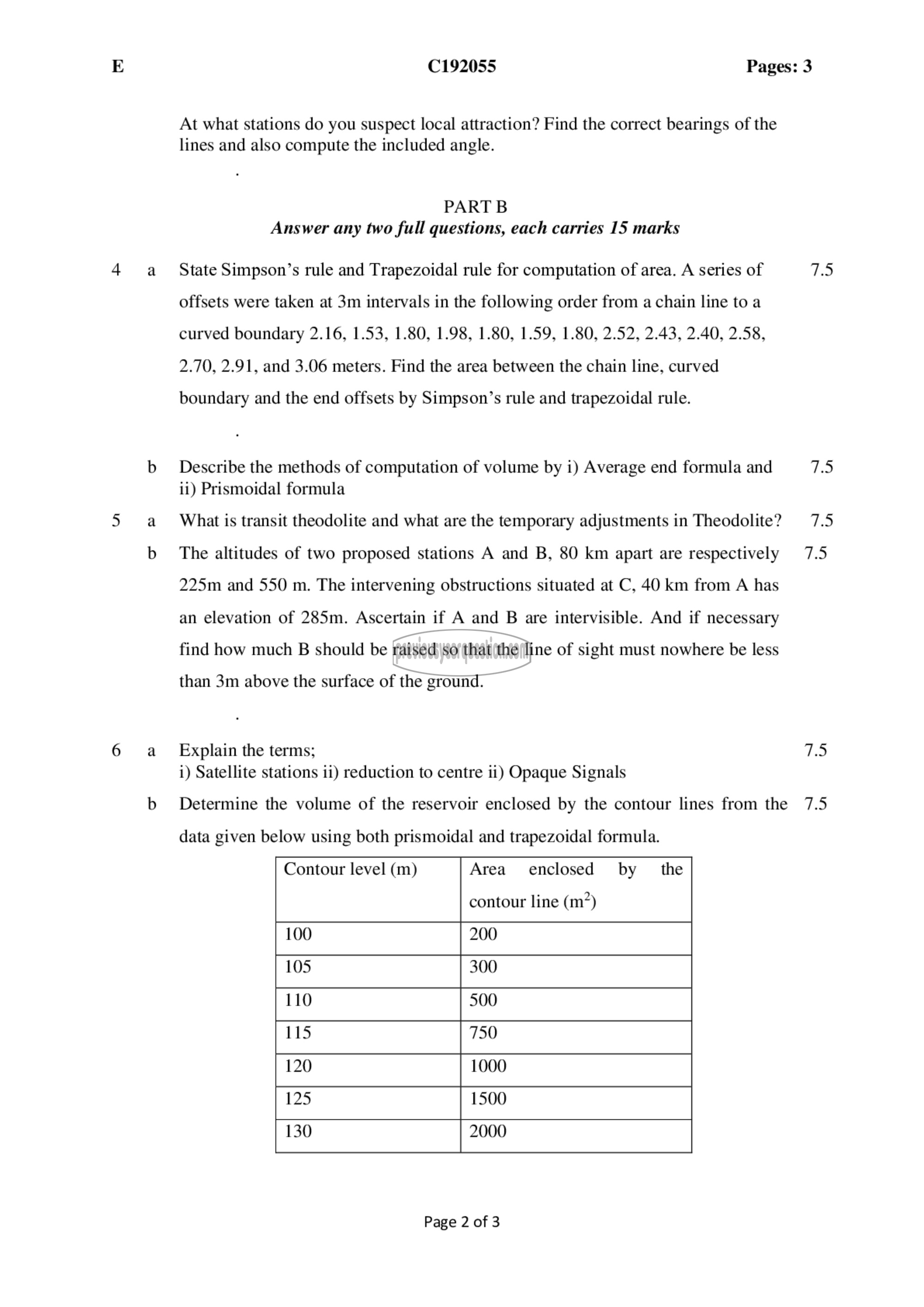 Question Paper - Surveying-2