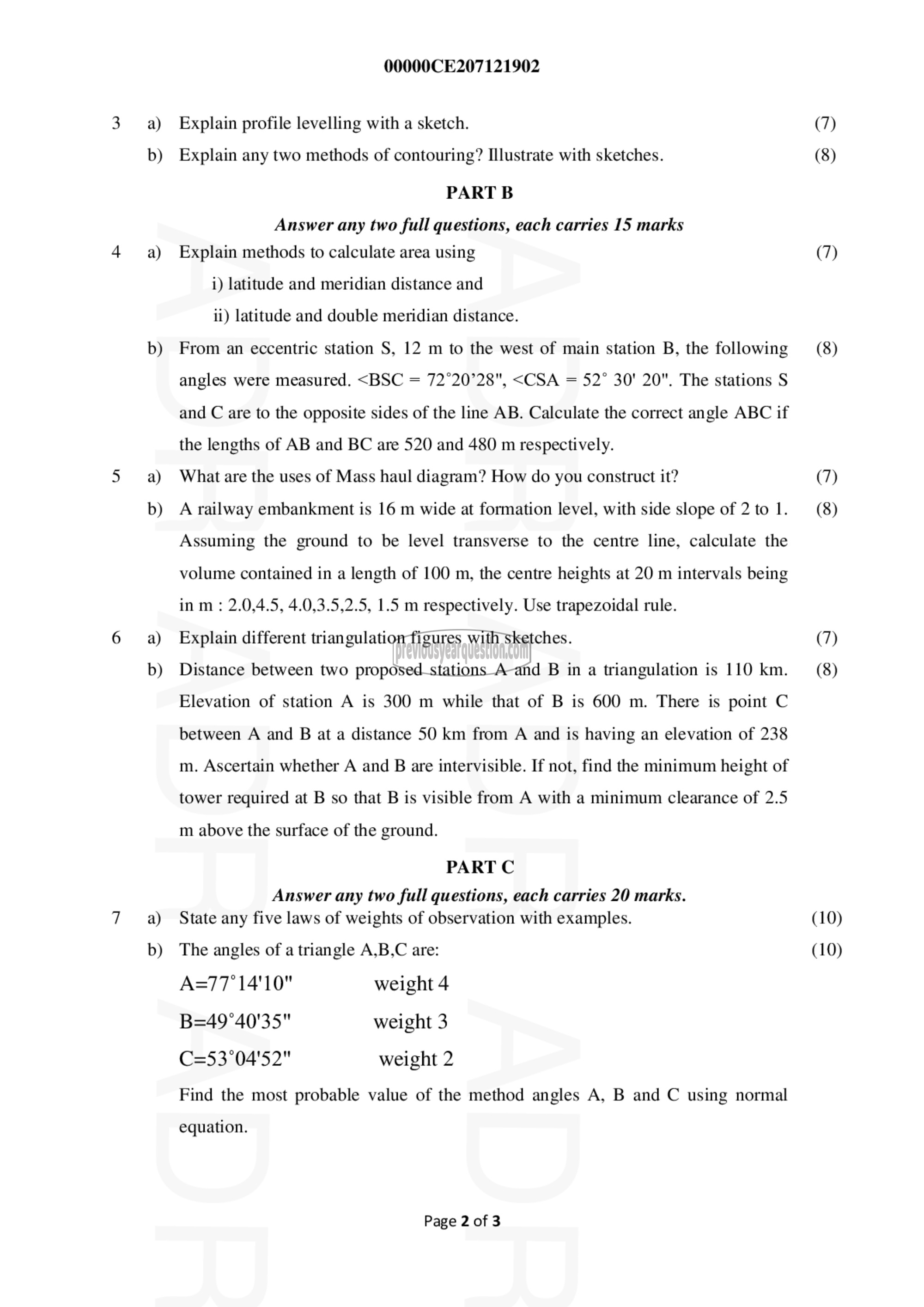 Question Paper - Surveying-2