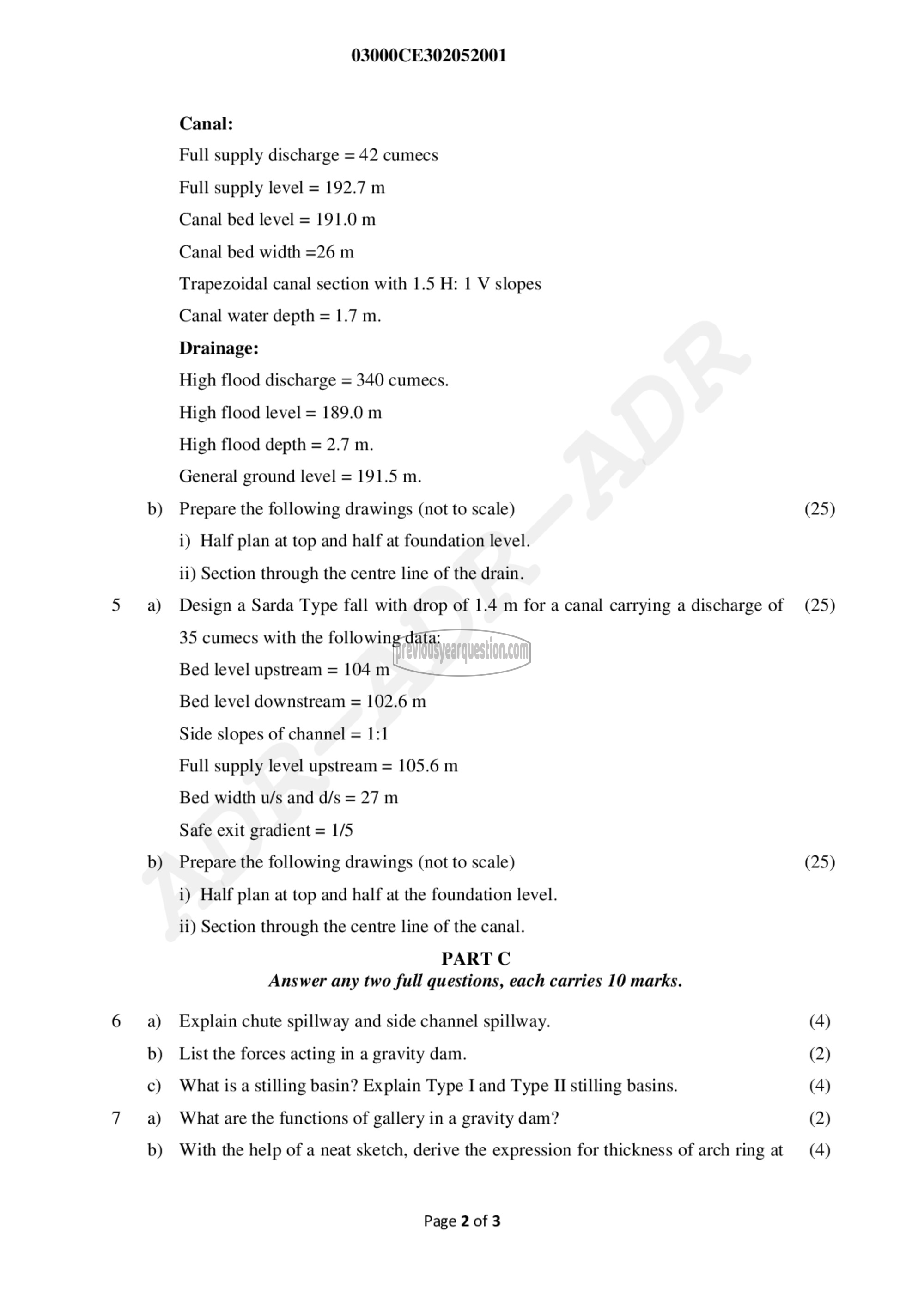 Question Paper - Design of Hydraulic Structures-2