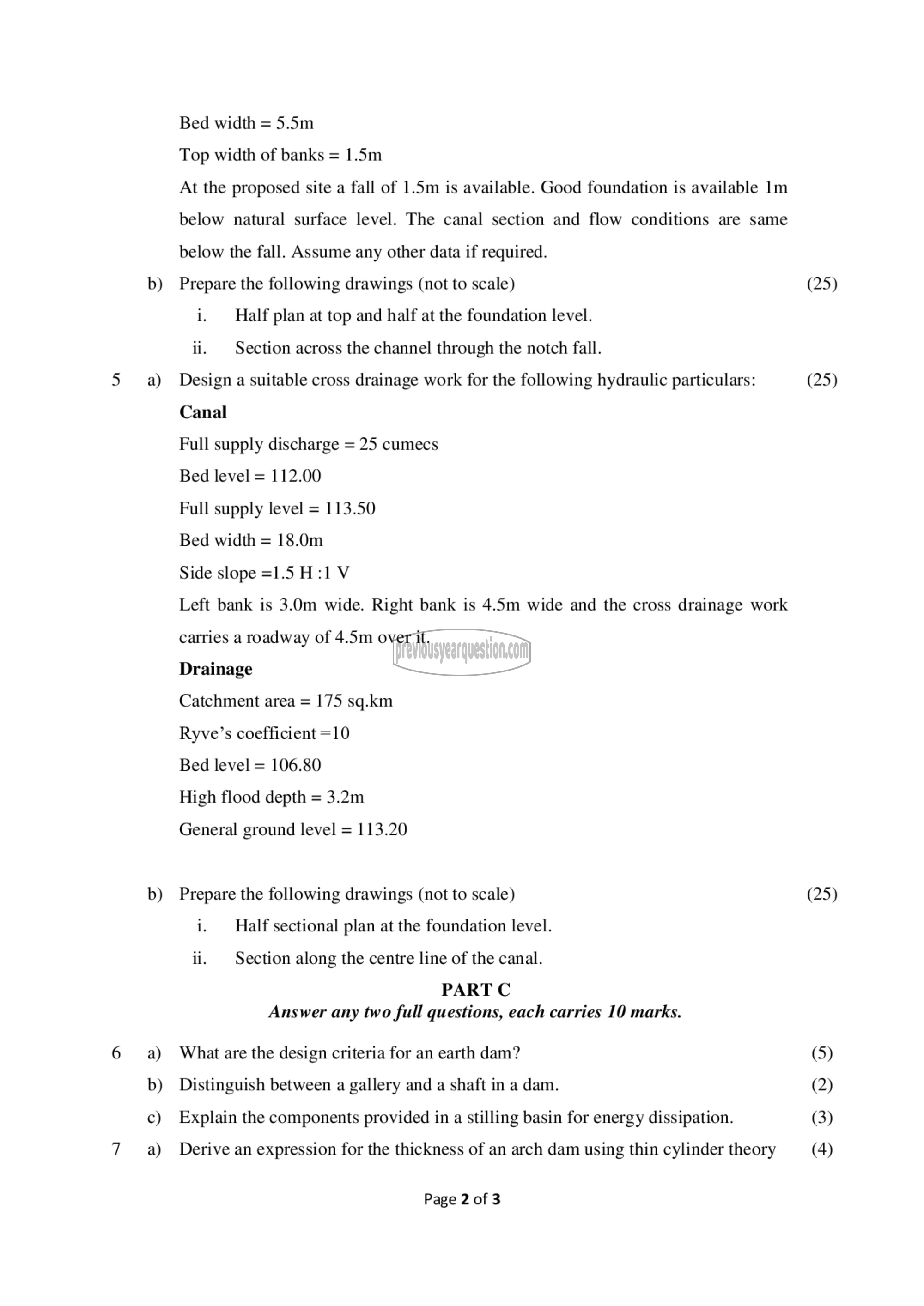 Question Paper - Design of Hydraulic Structures-2