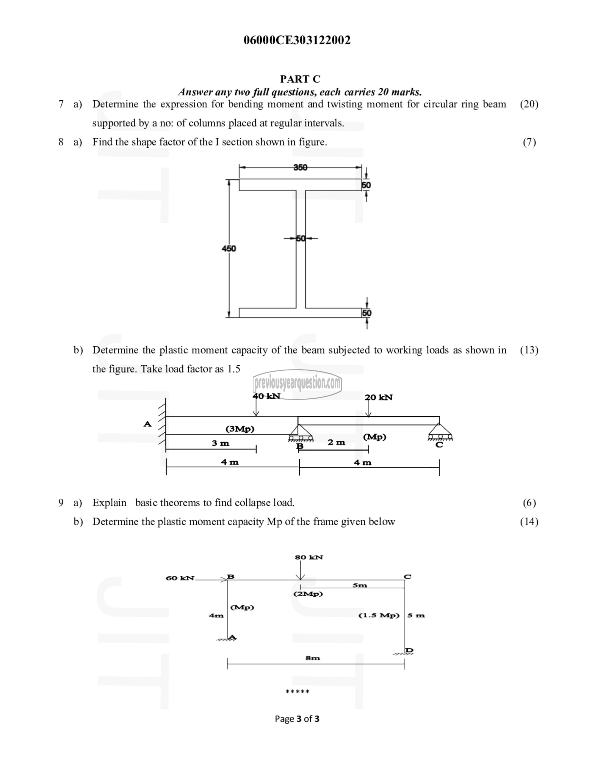 Question Paper - Structural Analysis- II-3