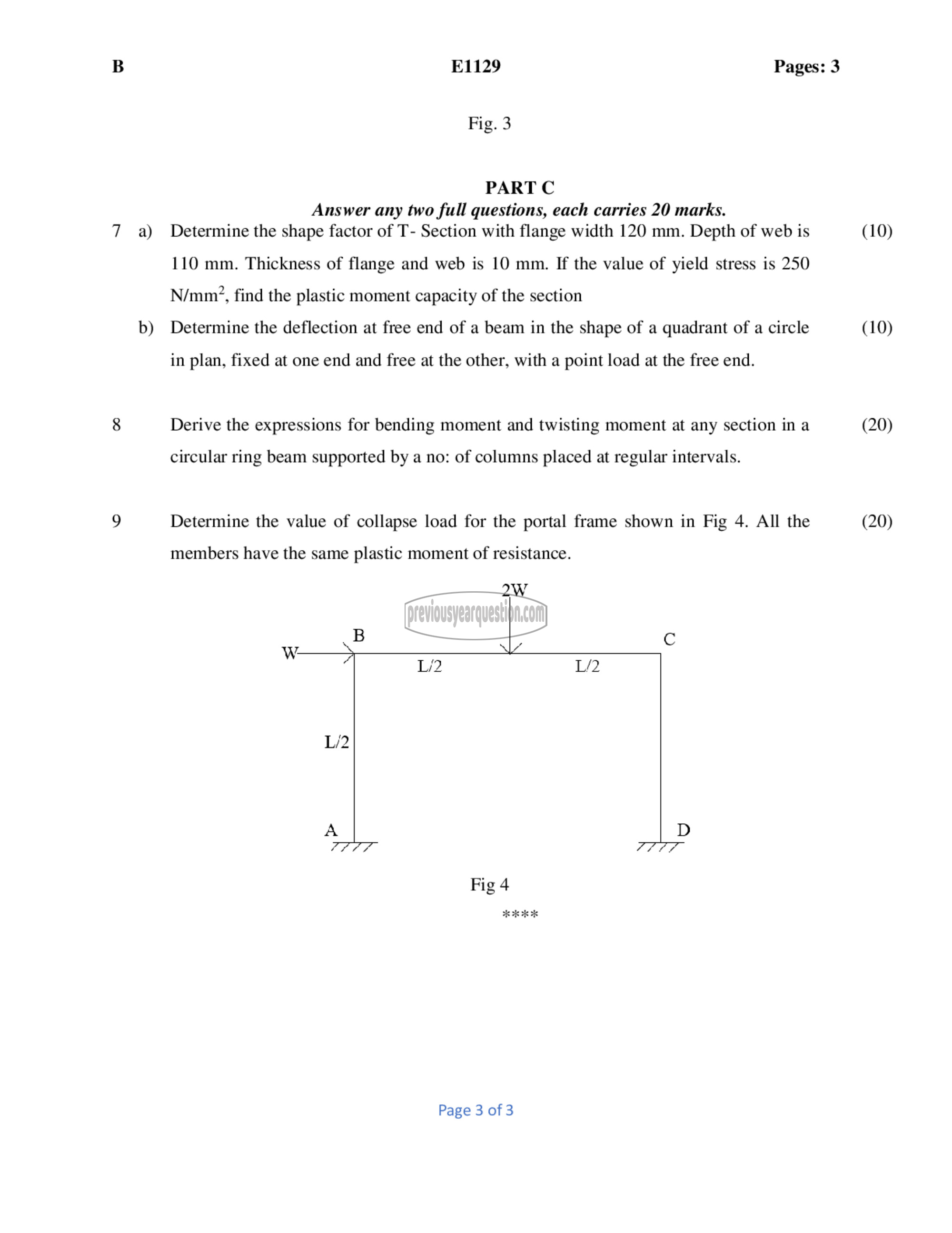 Question Paper - Structural Analysis- II-3