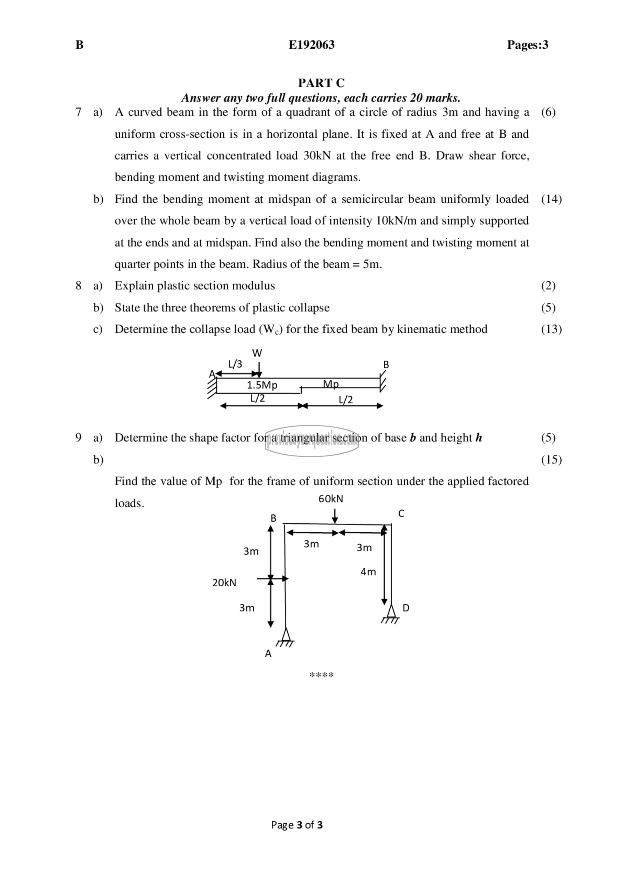 Question Paper - Structural Analysis- II-3