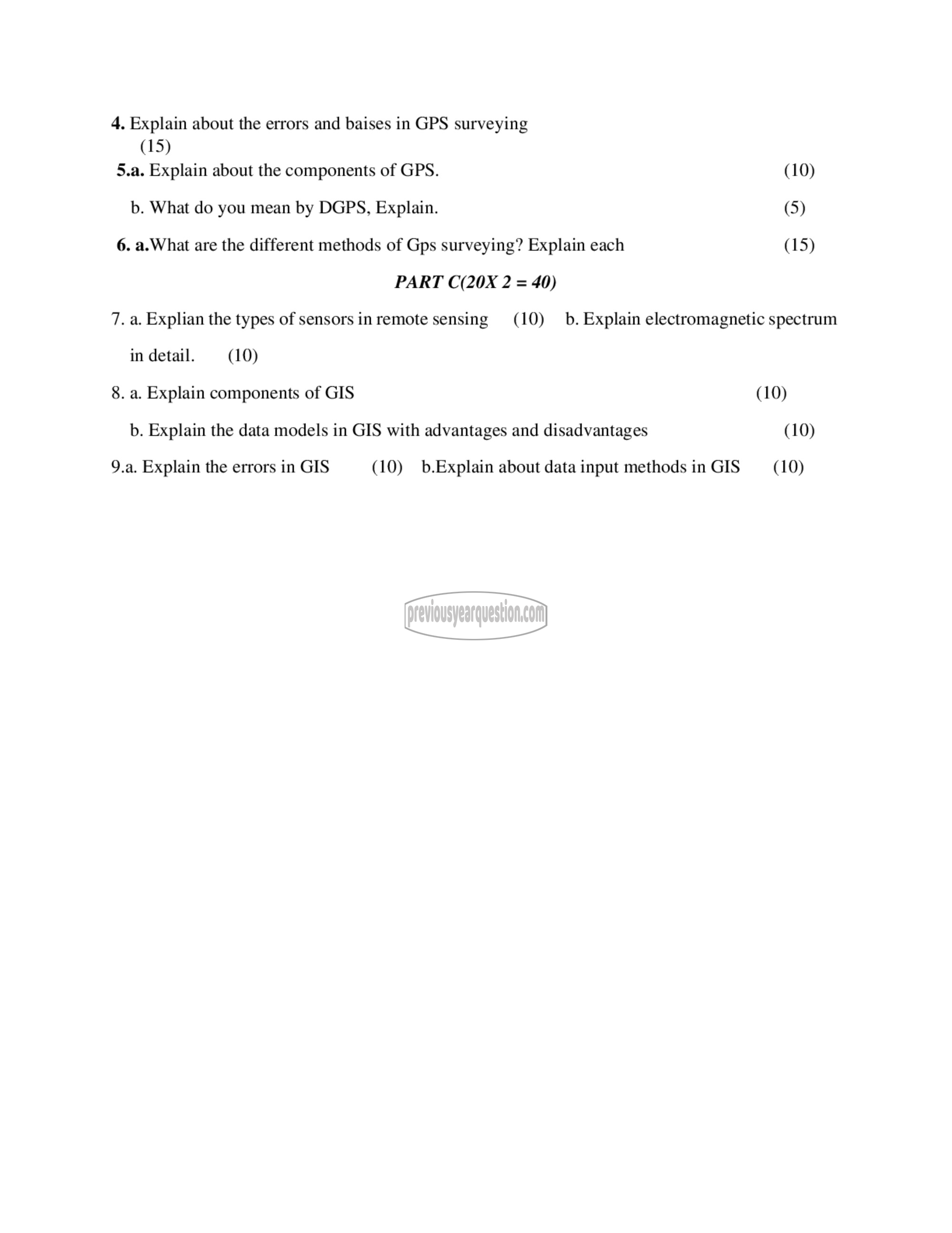 Question Paper - Geomatics-2