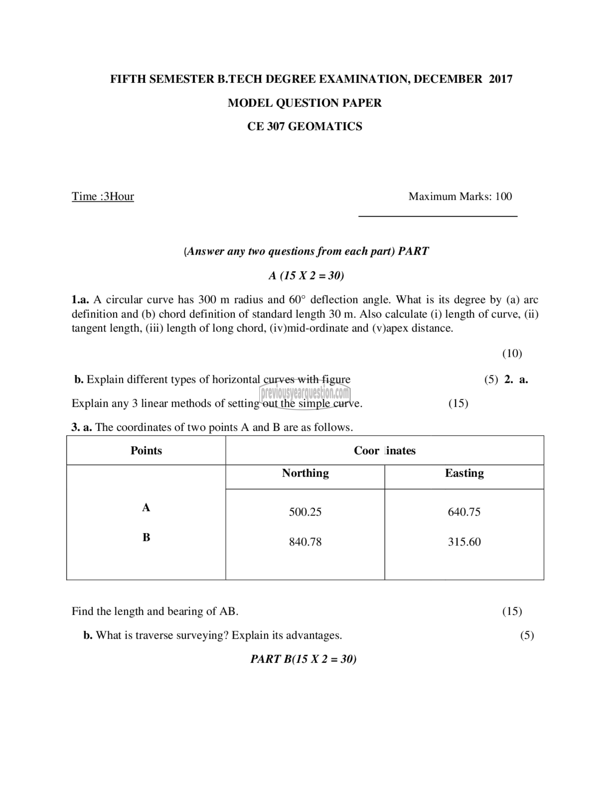 Question Paper - Geomatics-1