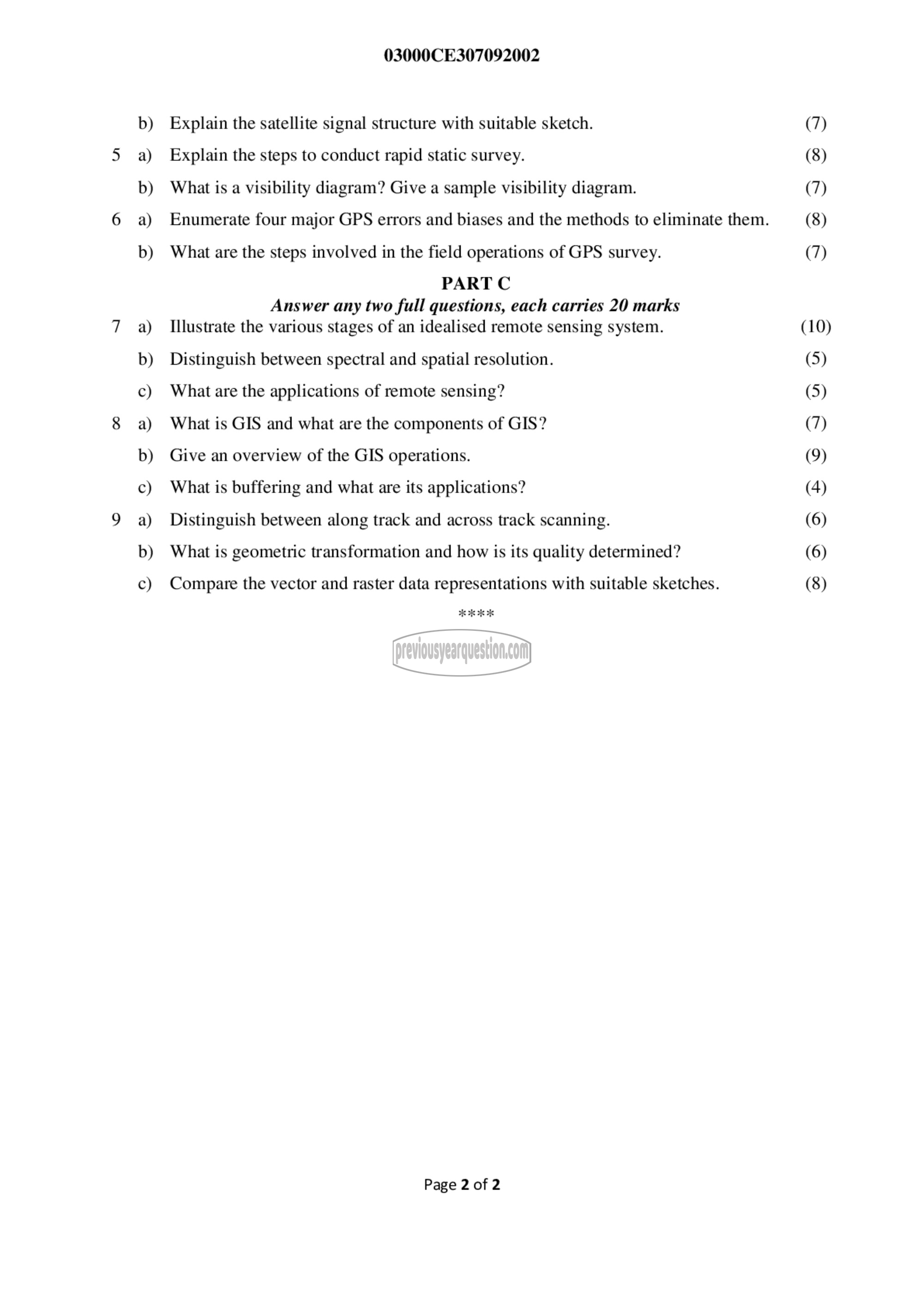 Question Paper - Geomatics-2