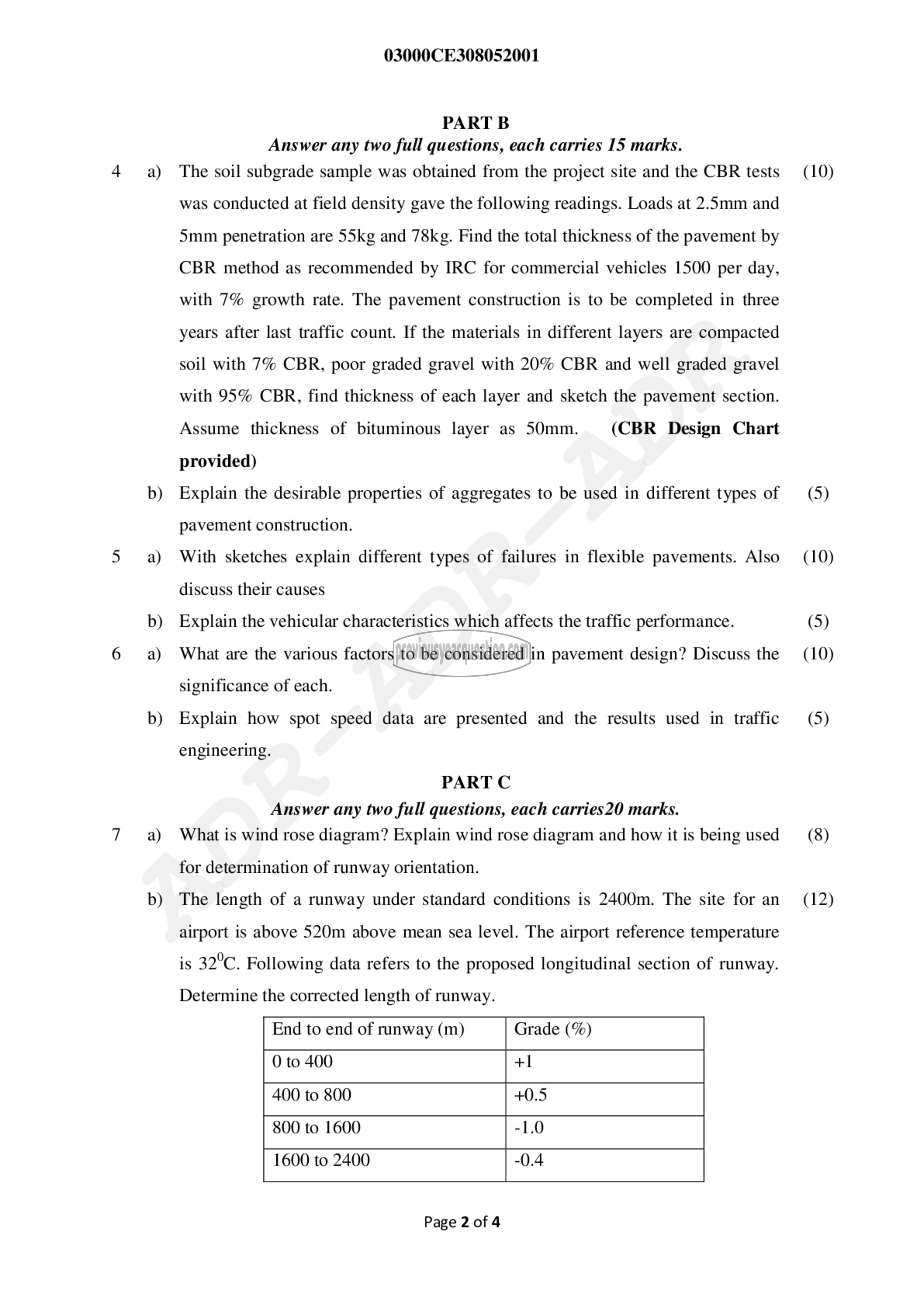 Question Paper - Transportation Engineering- I-2