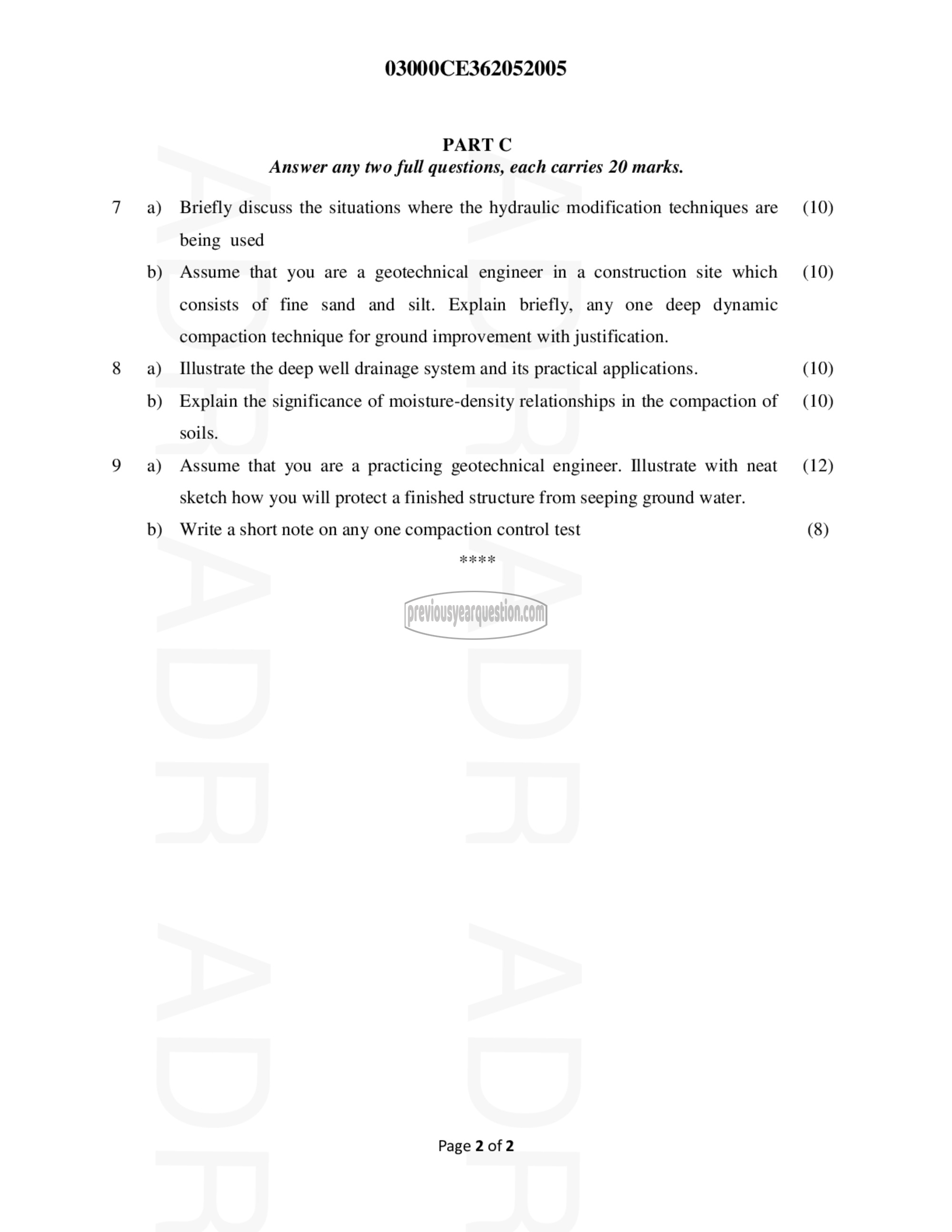 Question Paper - Ground Improvement Techniques-2