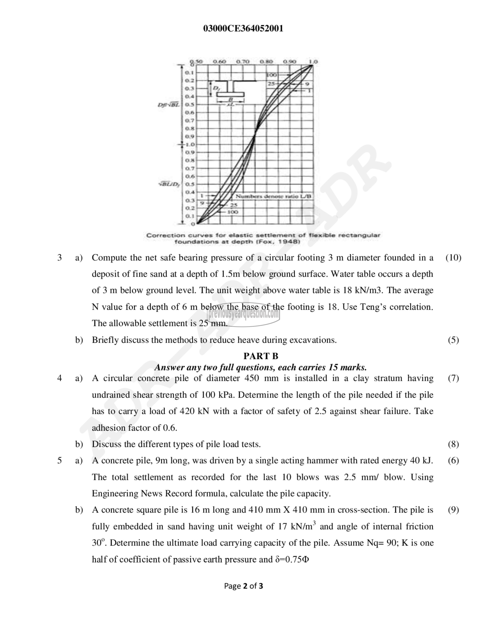 Question Paper - Advanced Foundation Engineering-2