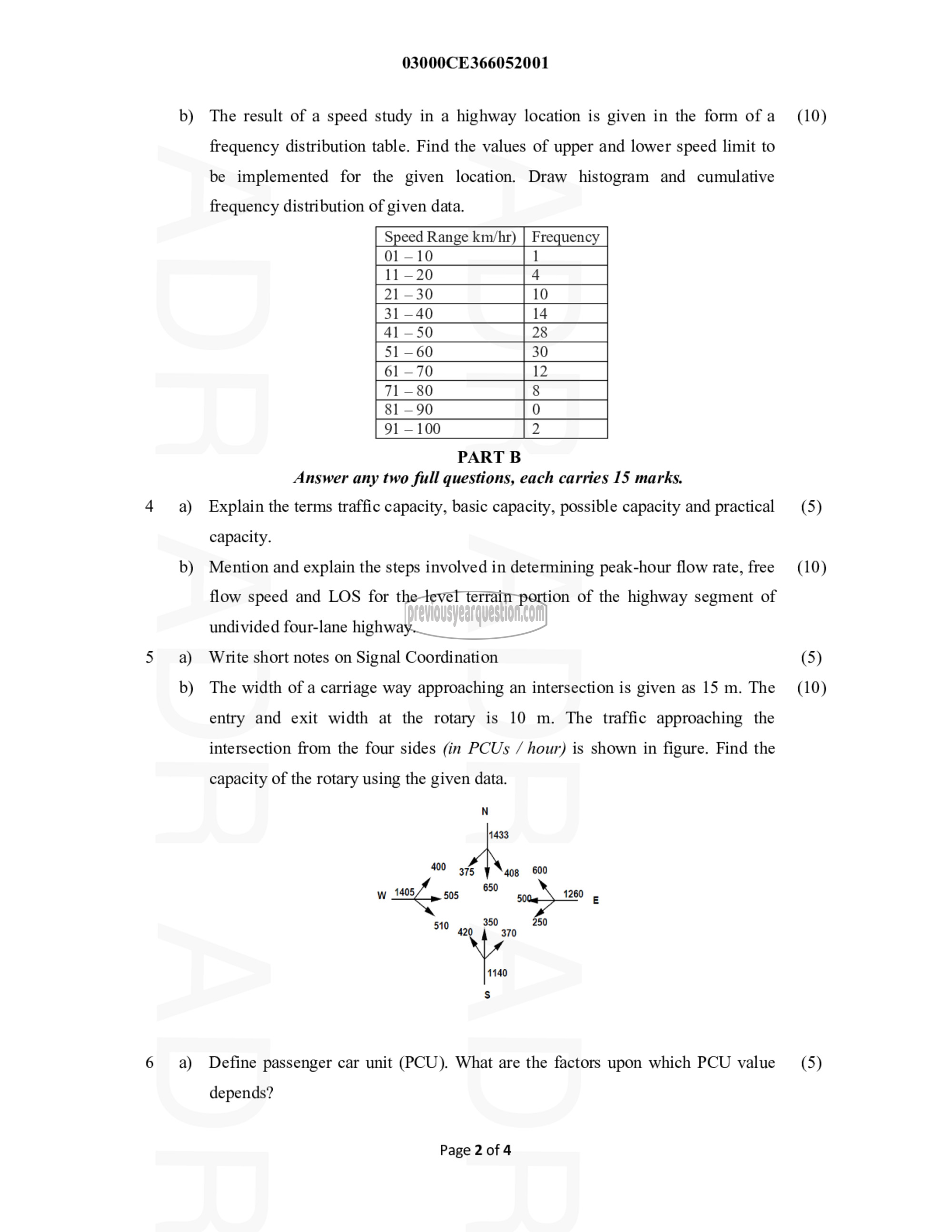 Question Paper - Traffic Engineering and Management-2