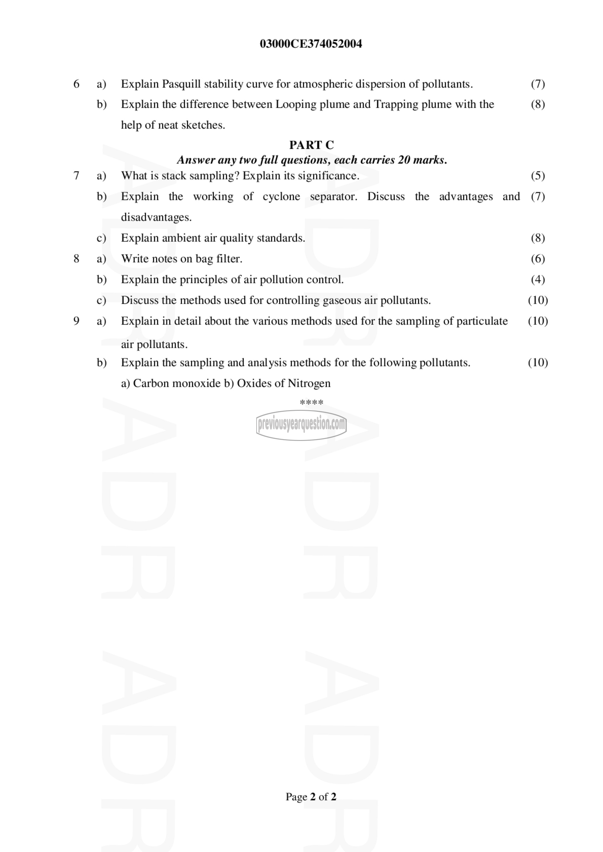 Question Paper - Air Quality Management-2