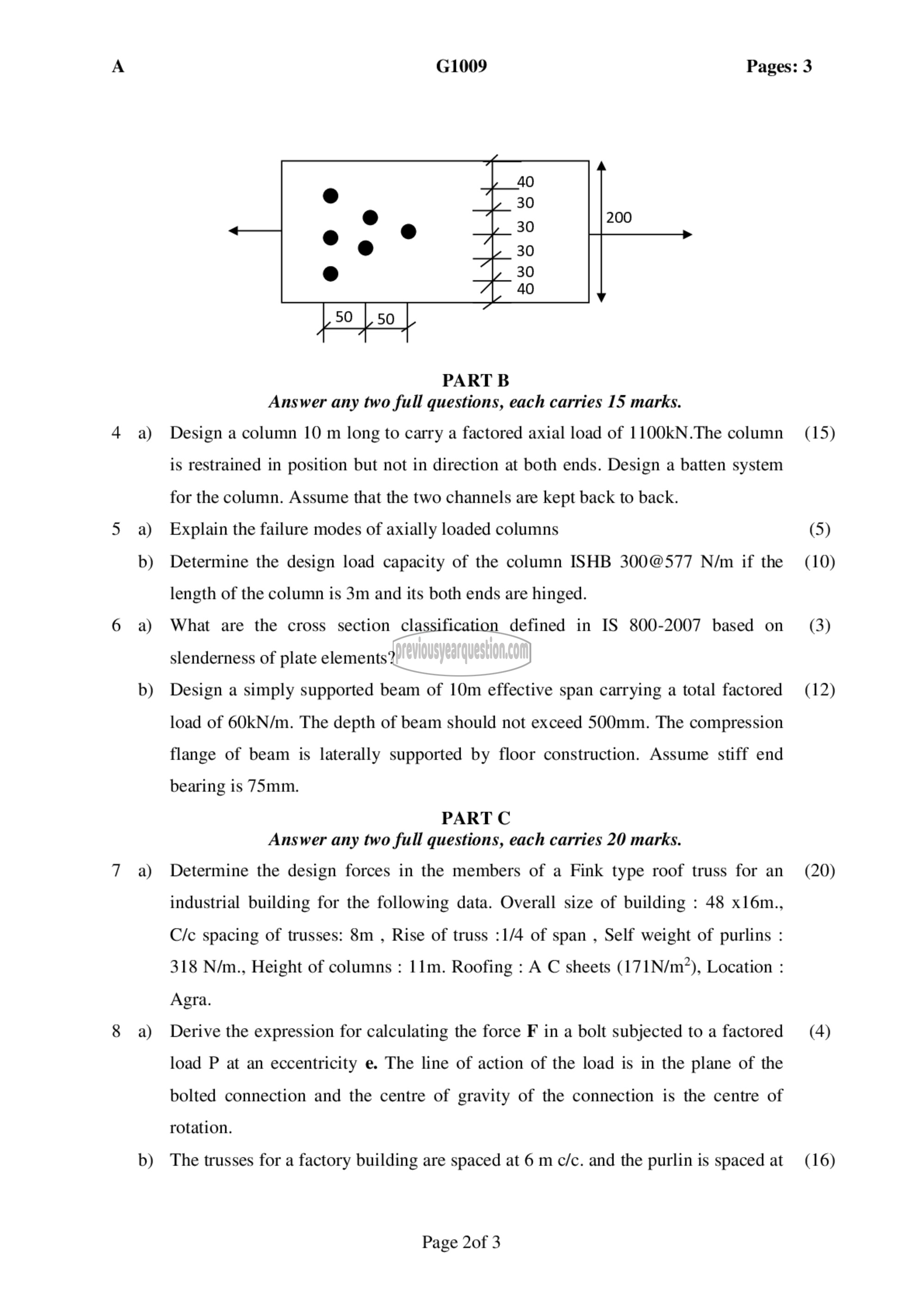 Question Paper - Design of Steel Structures-2