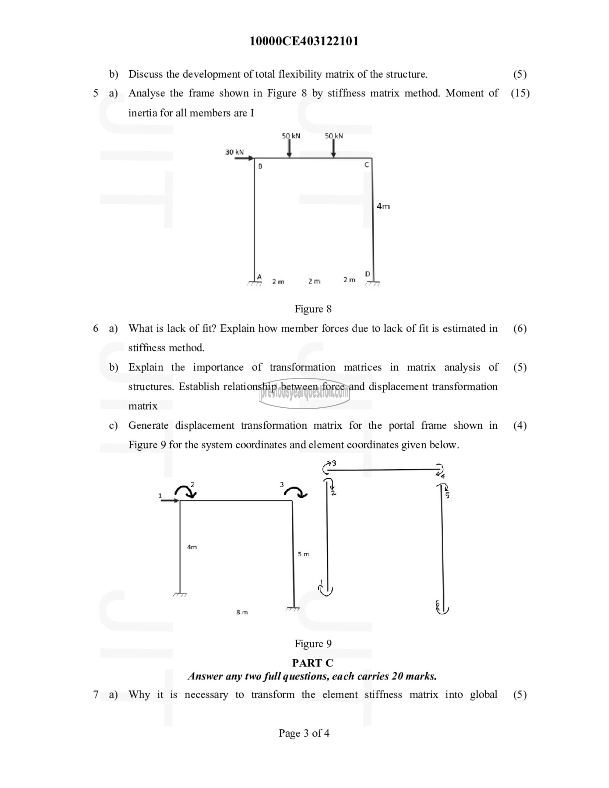 Question Paper - Structural Analysis- III-3