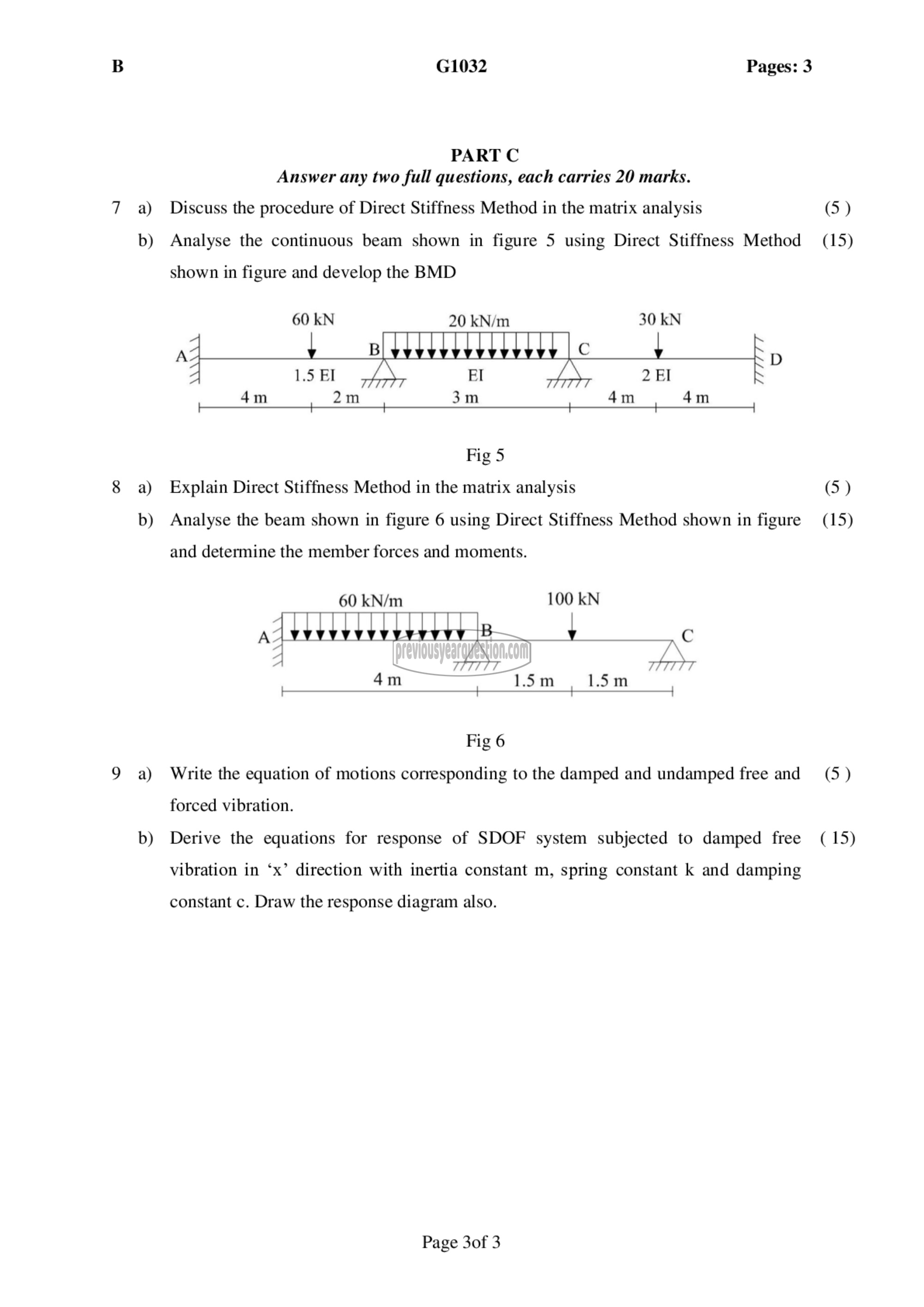 Question Paper - Structural Analysis- III-3