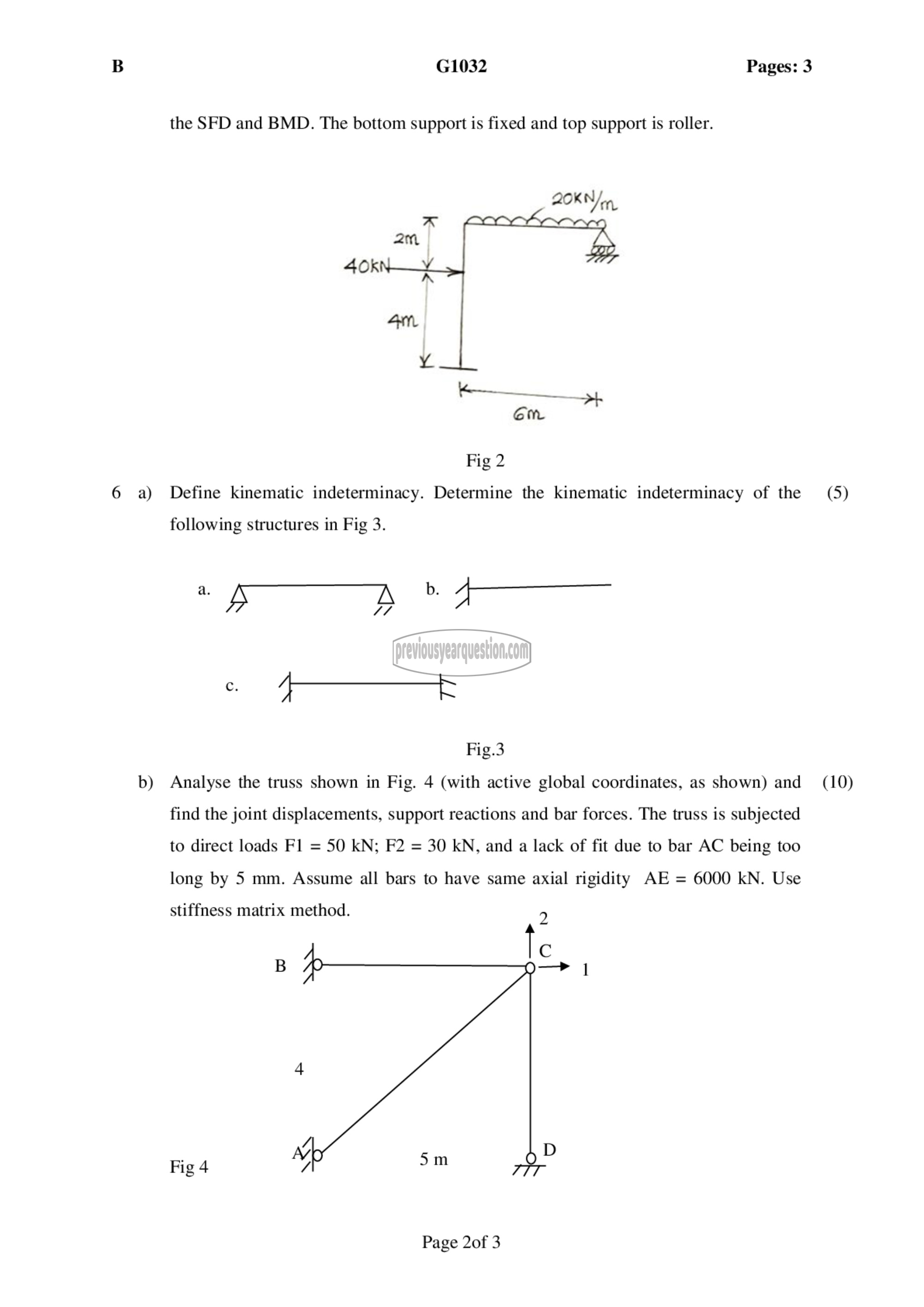 Question Paper - Structural Analysis- III-2