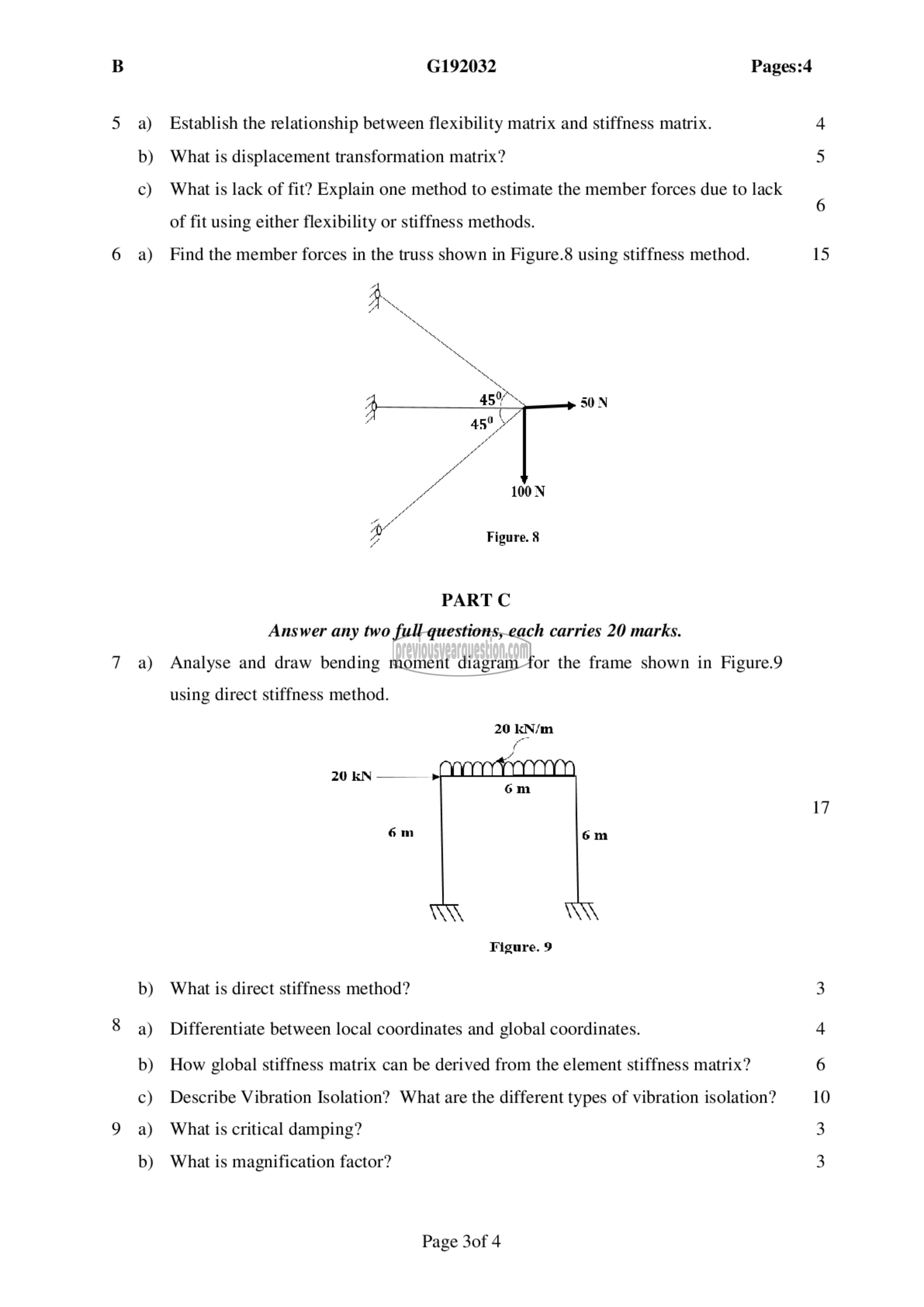 Question Paper - Structural Analysis- III-3