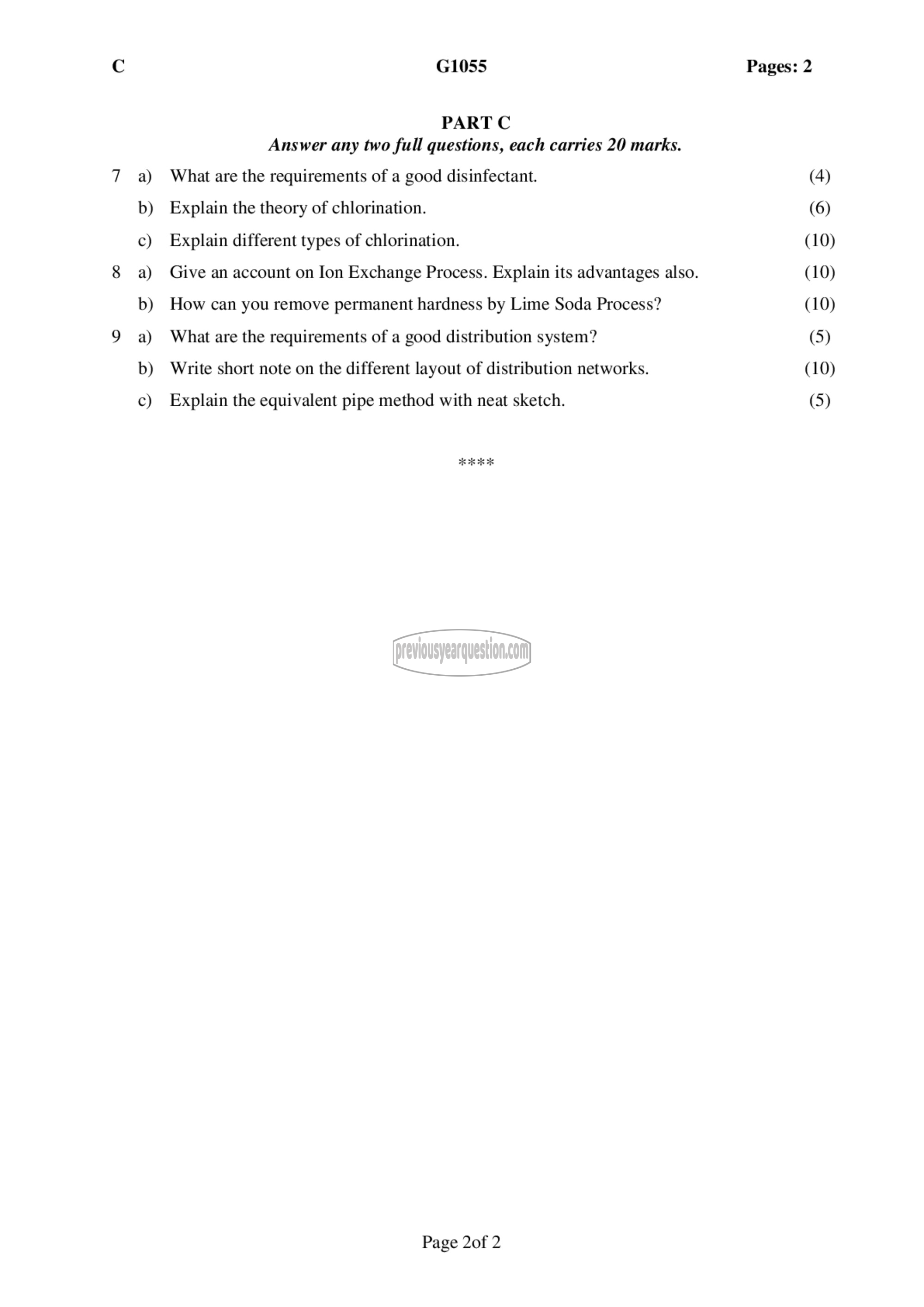 Question Paper - Environmental Engineering- I-2