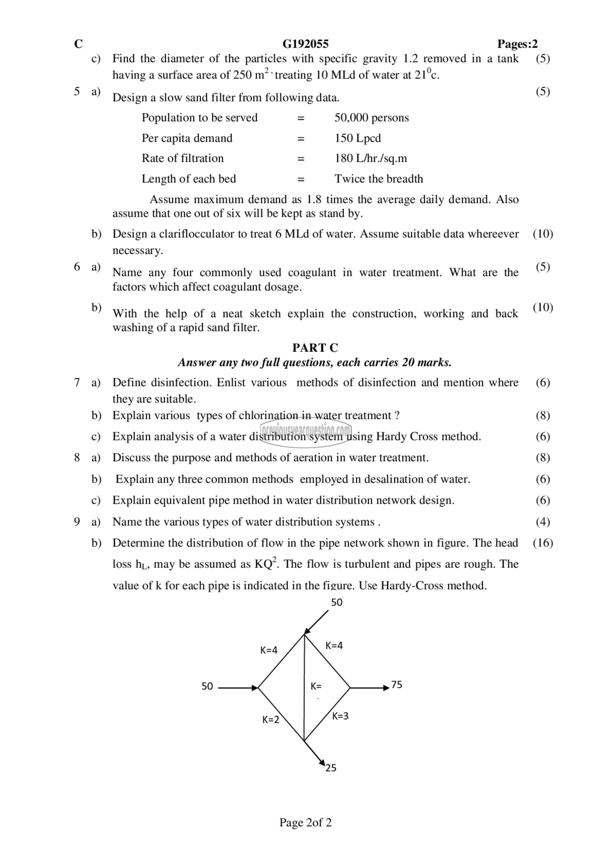 Question Paper - Environmental Engineering- I-2