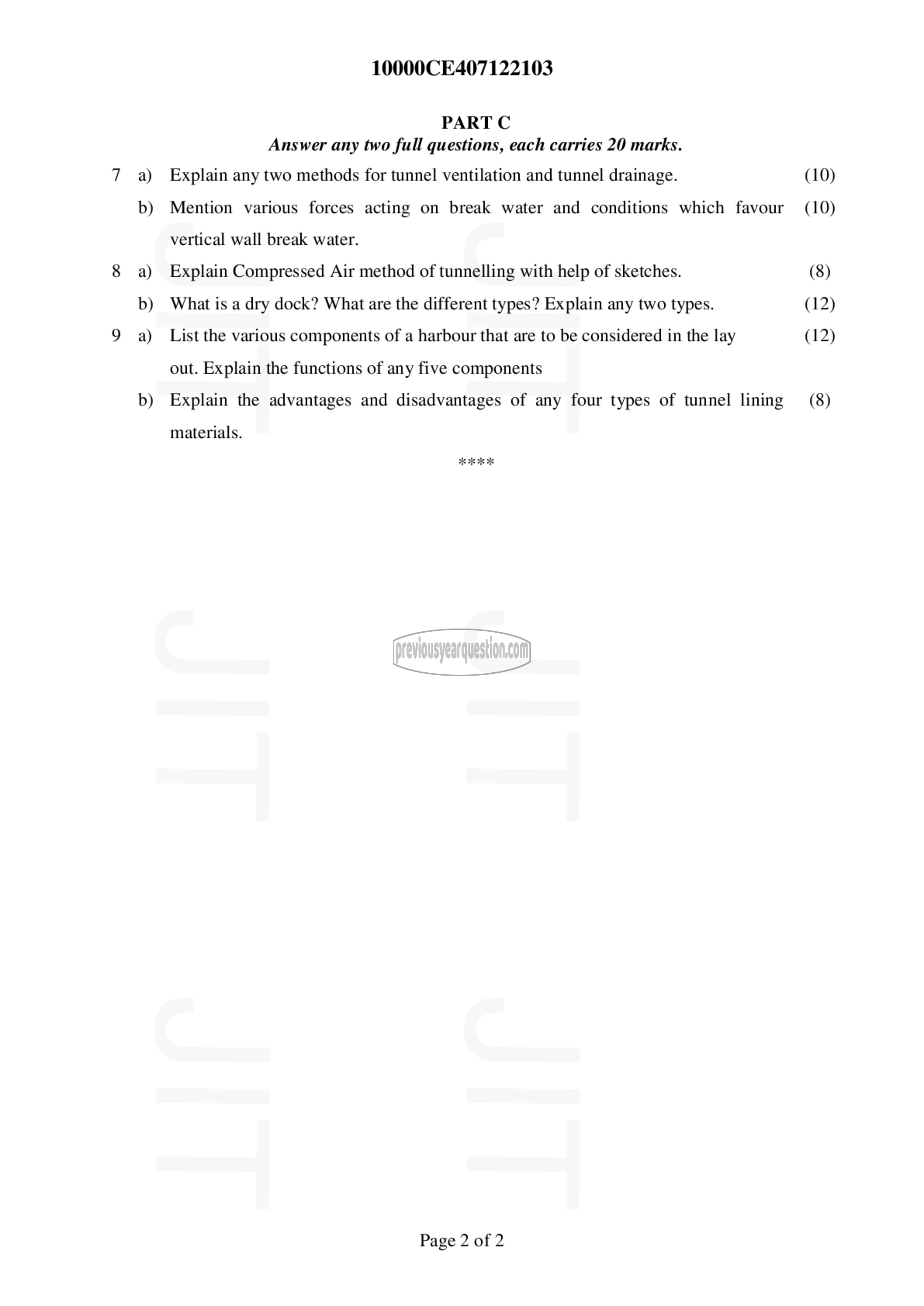 Question Paper - Transportation Engineering -II-2