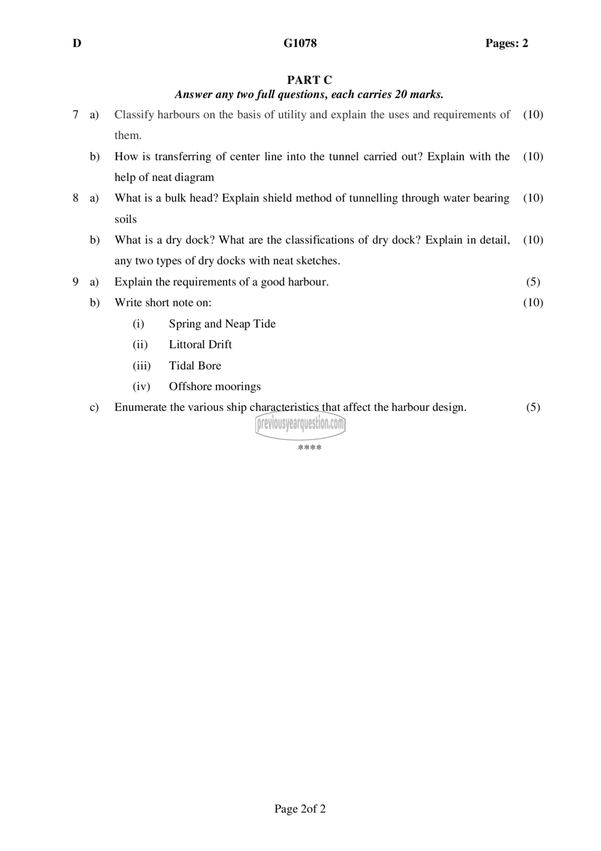 Question Paper - Transportation Engineering -II-2