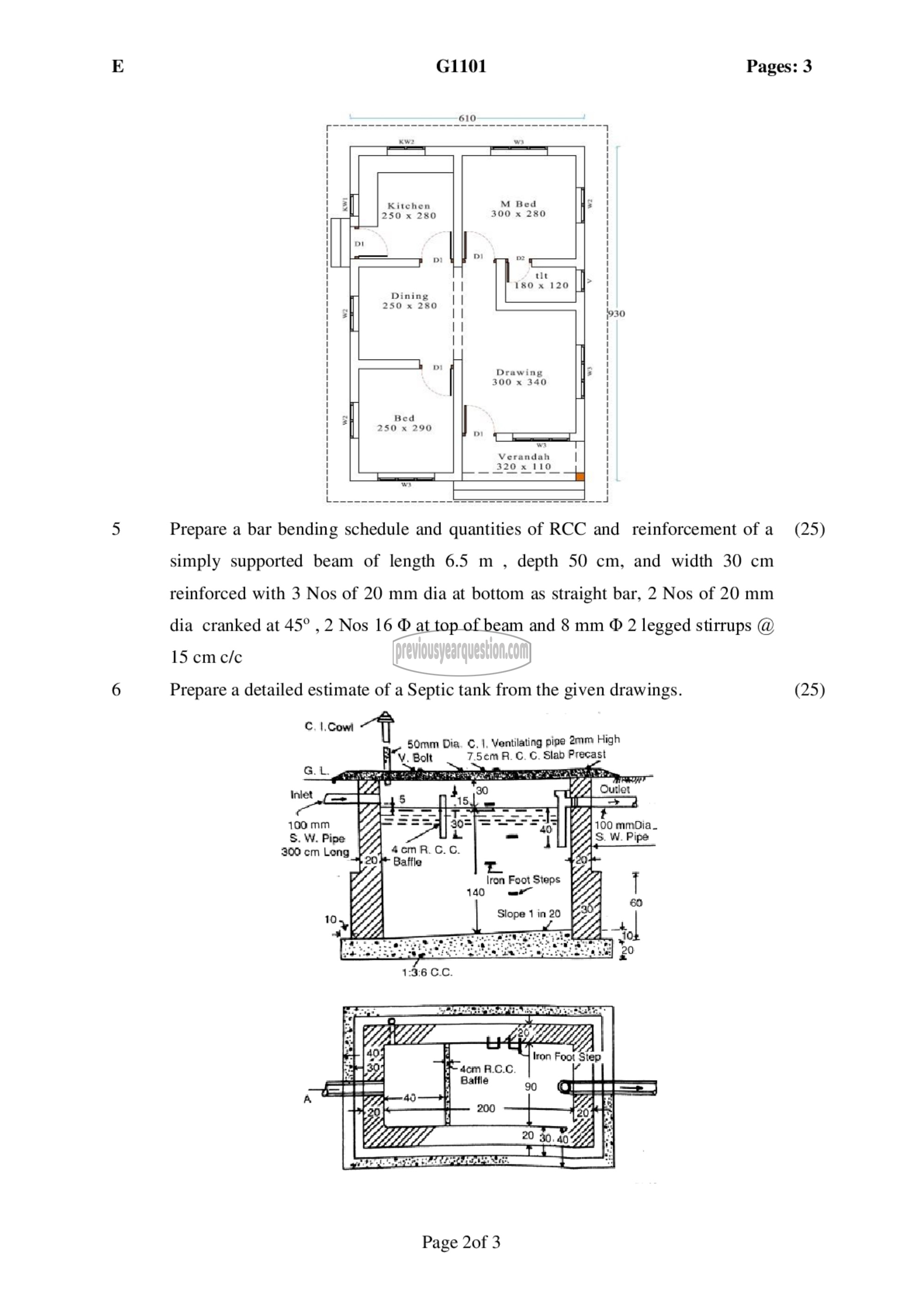 Question Paper - Quantity Surveying and Valuation-2