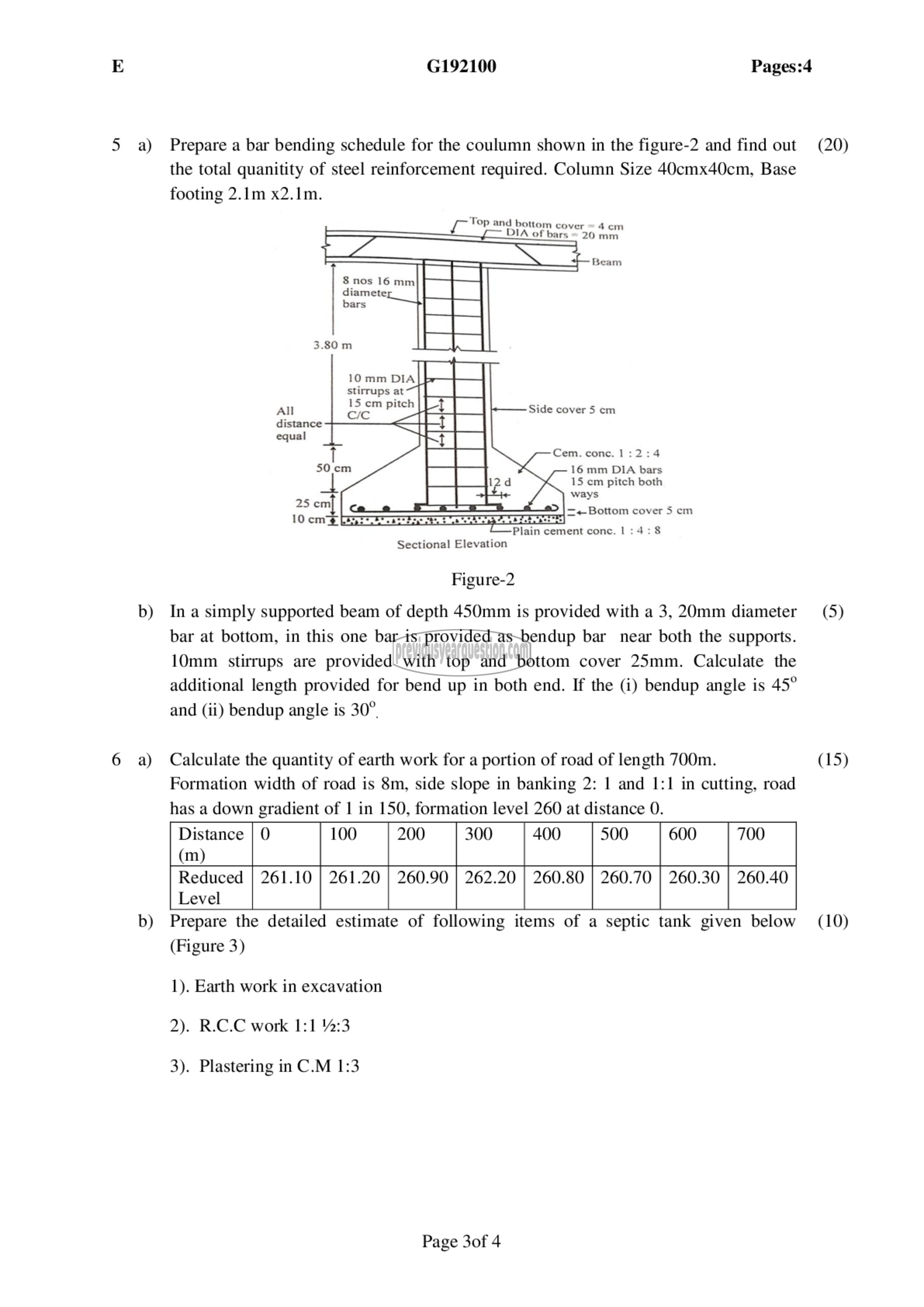 Question Paper - Quantity Surveying and Valuation-3