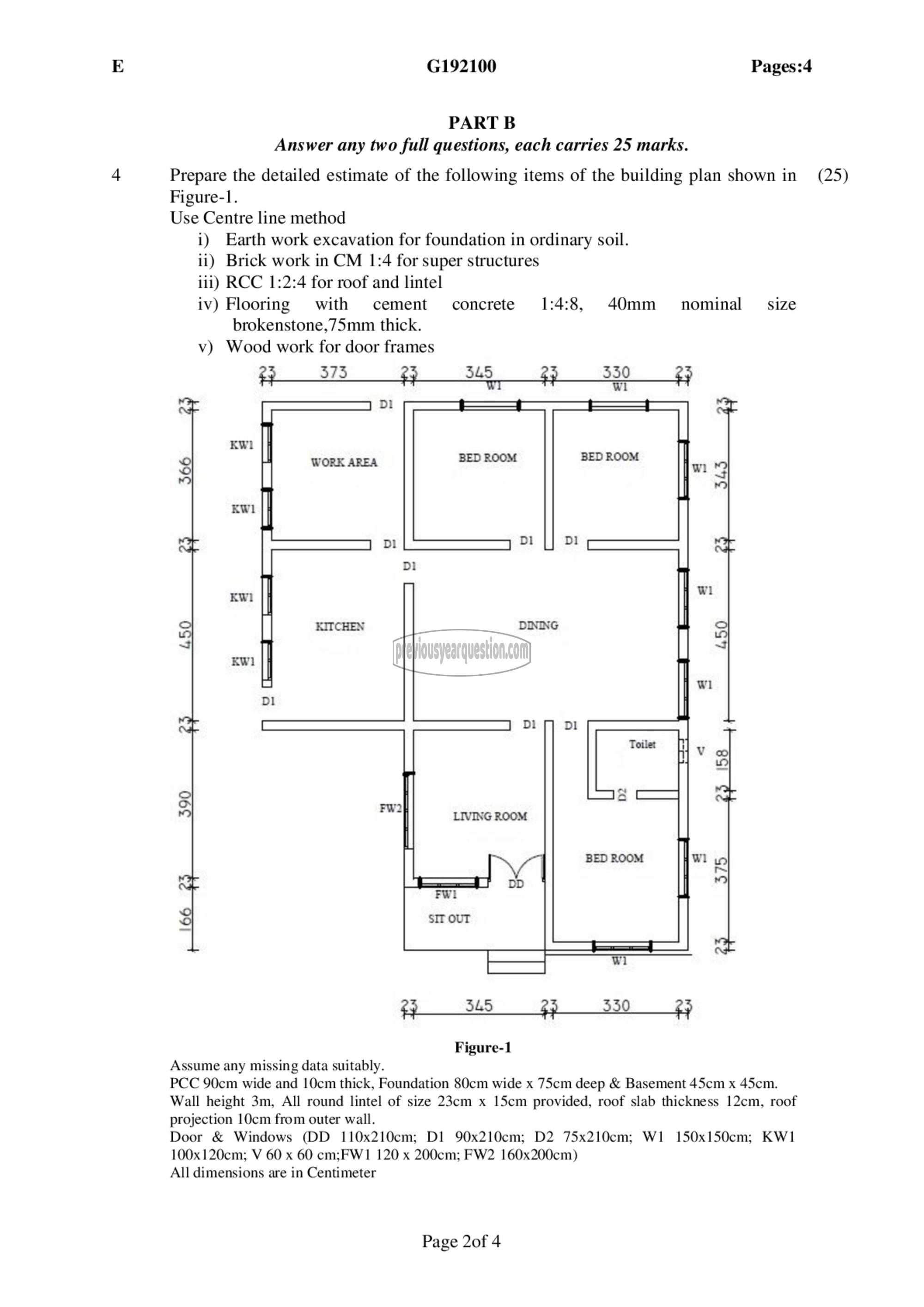 Question Paper - Quantity Surveying and Valuation-2