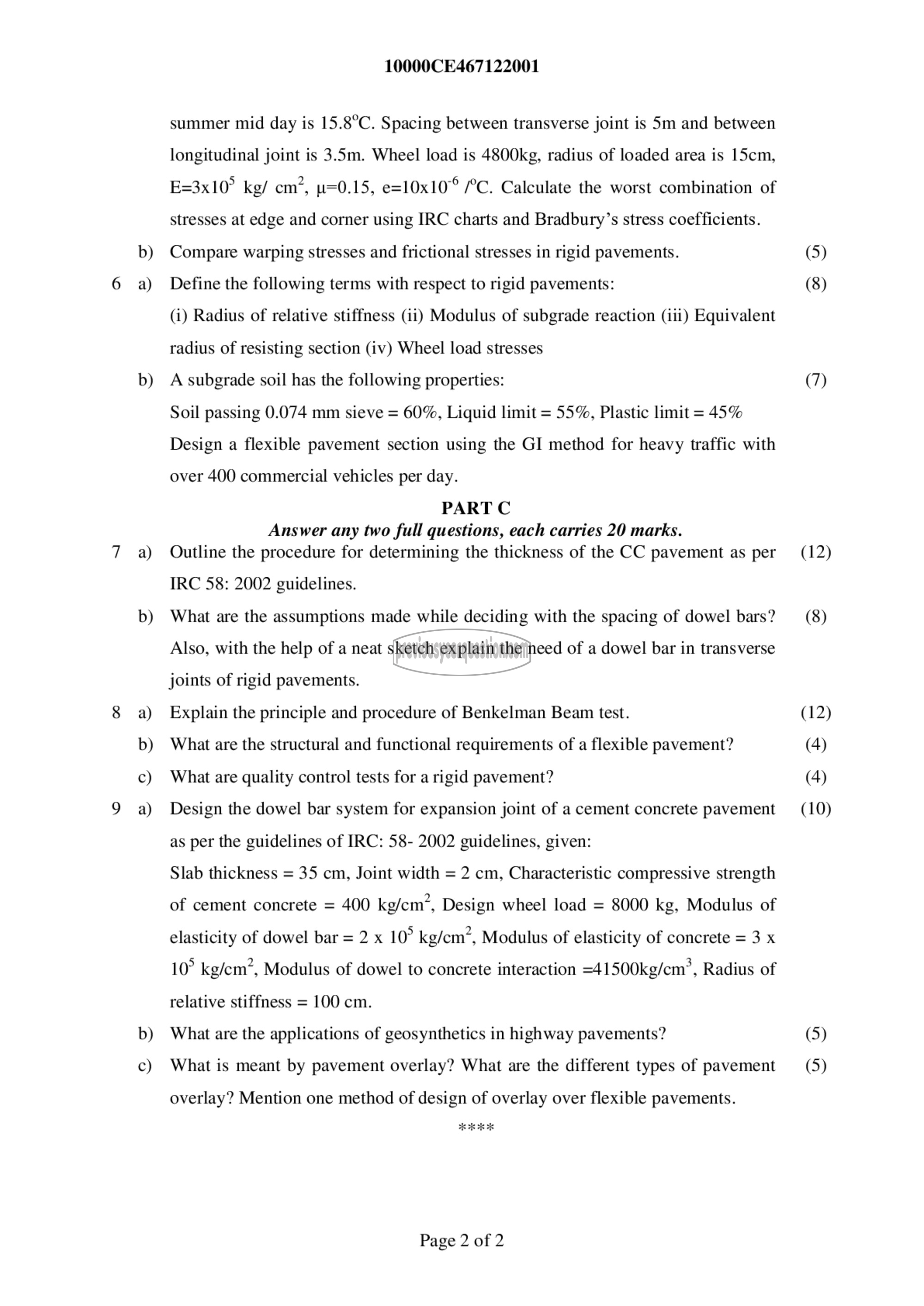 Question Paper - Highway Pavement Design-2