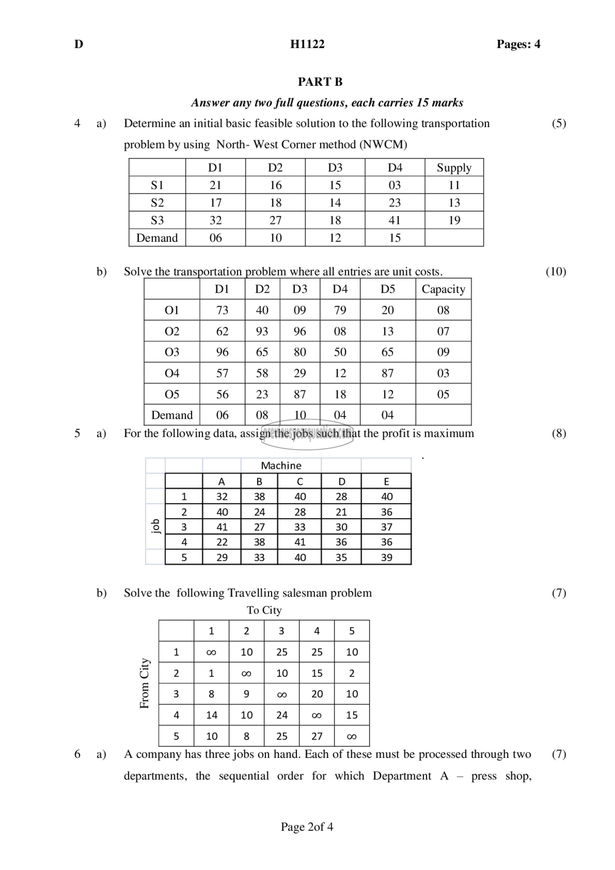 Question Paper - APPLIED EARTH SYSTEMS-2