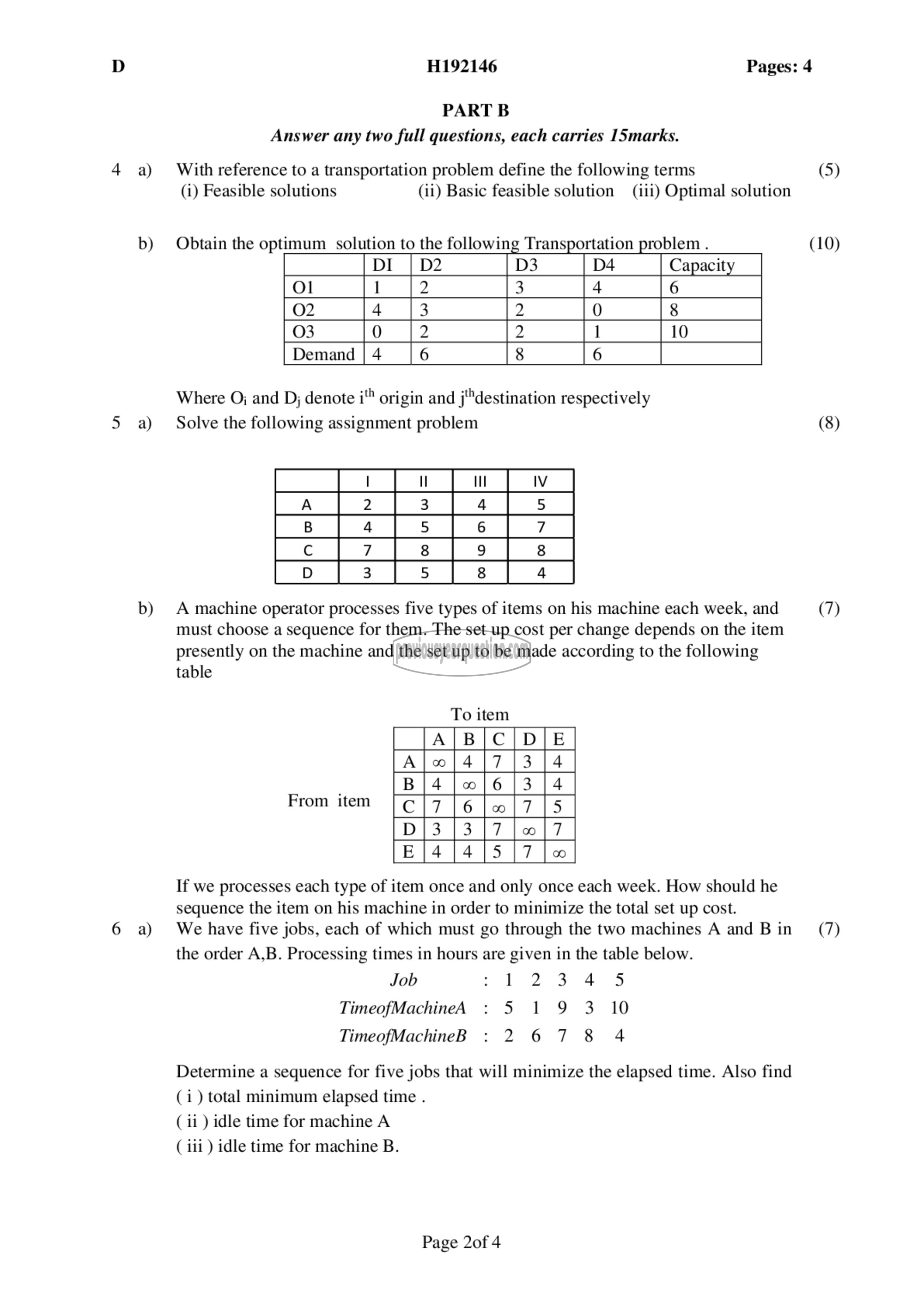 Question Paper - APPLIED EARTH SYSTEMS-2