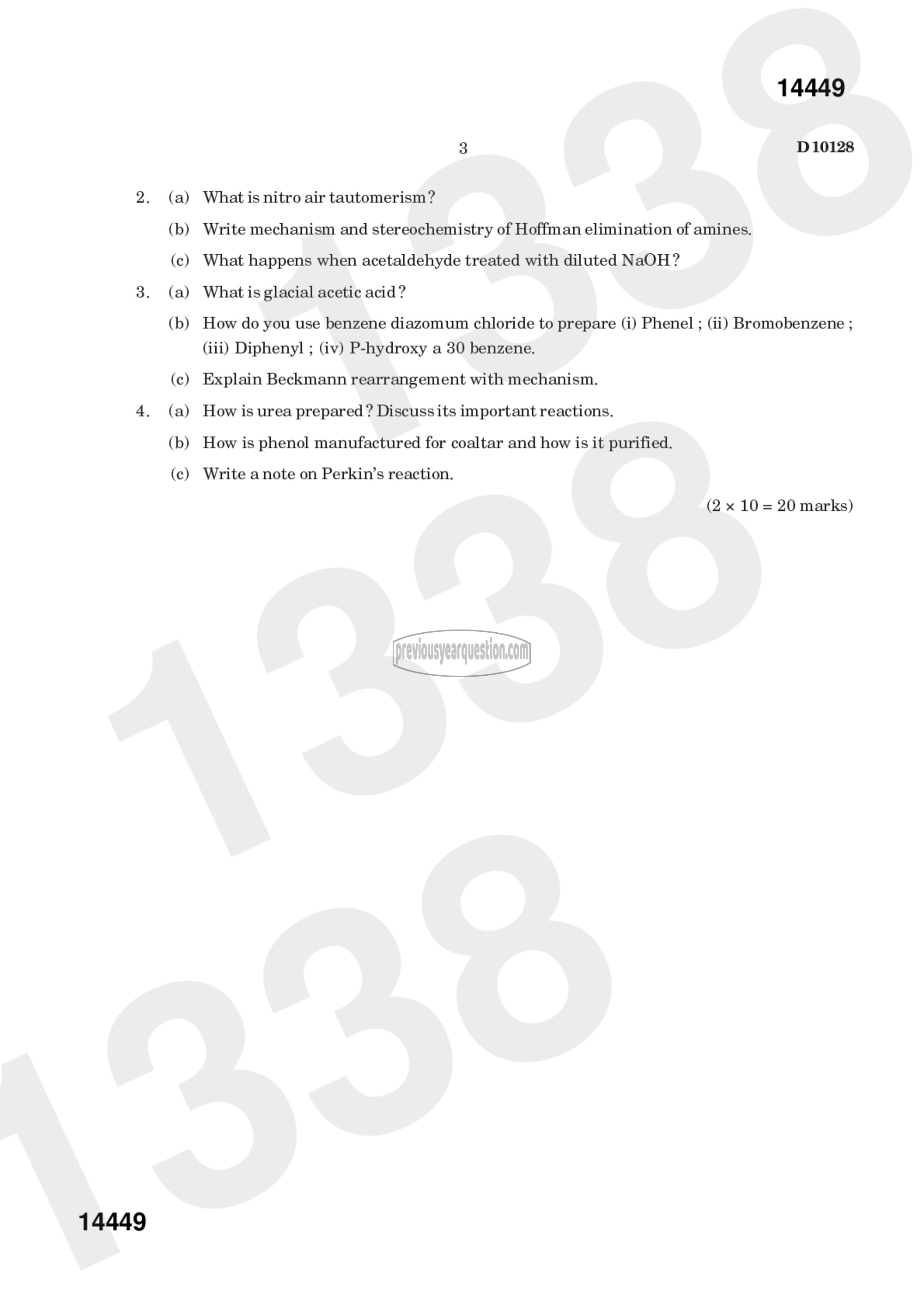 Question Paper - Organic Chemistry-II-3