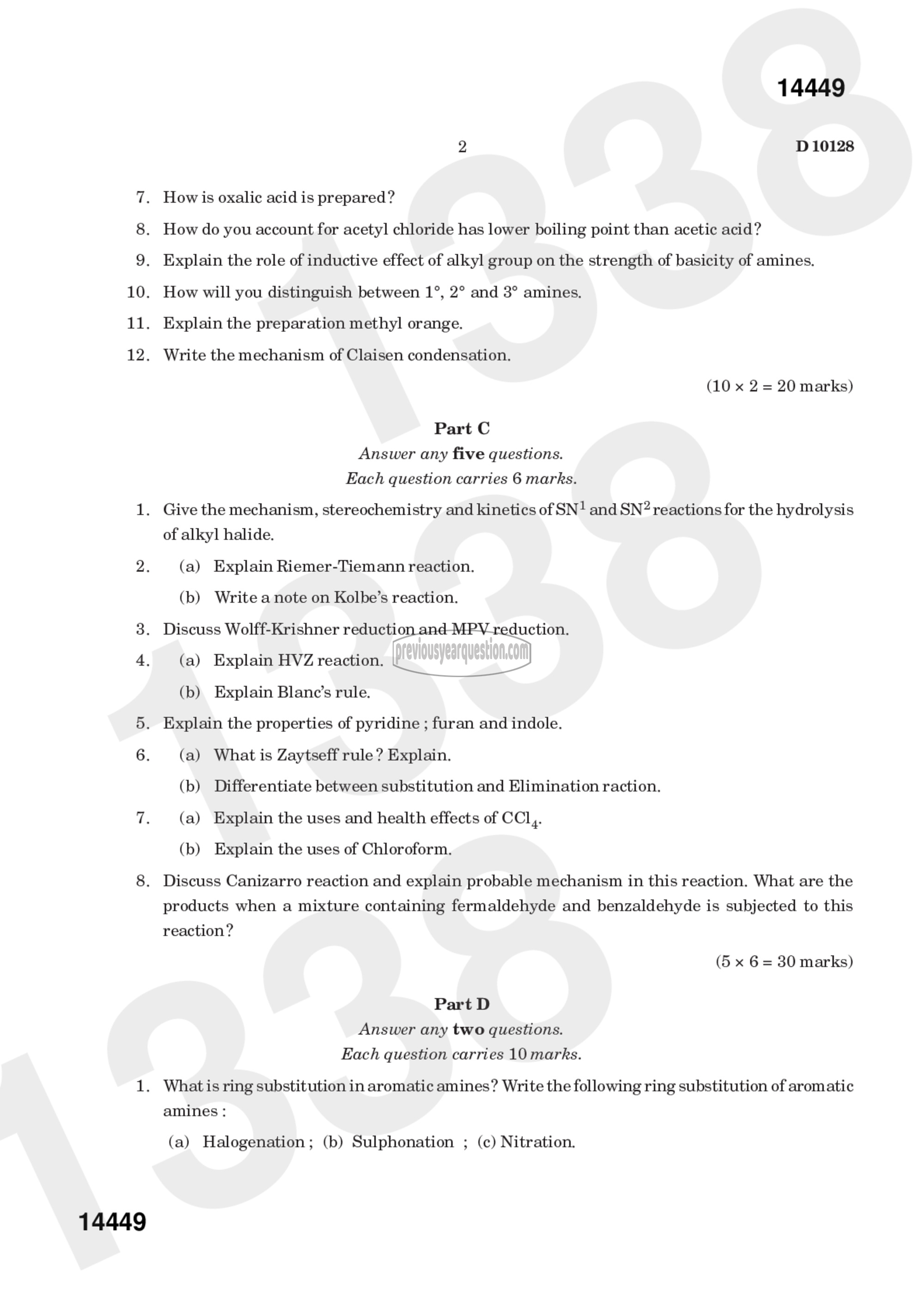 Question Paper - Organic Chemistry-II-2