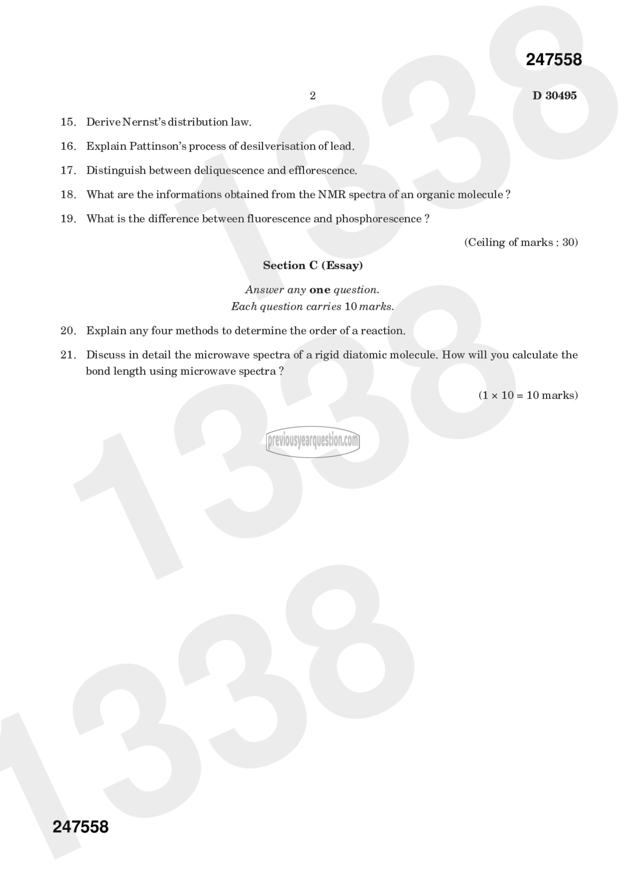 Question Paper - Physical Chemistry-II-2