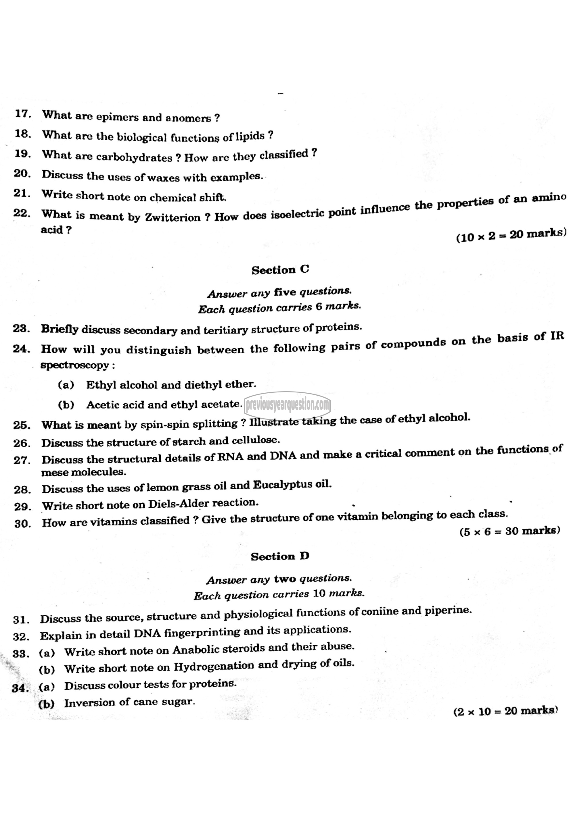 Question Paper - Organic Chemistry-III-2