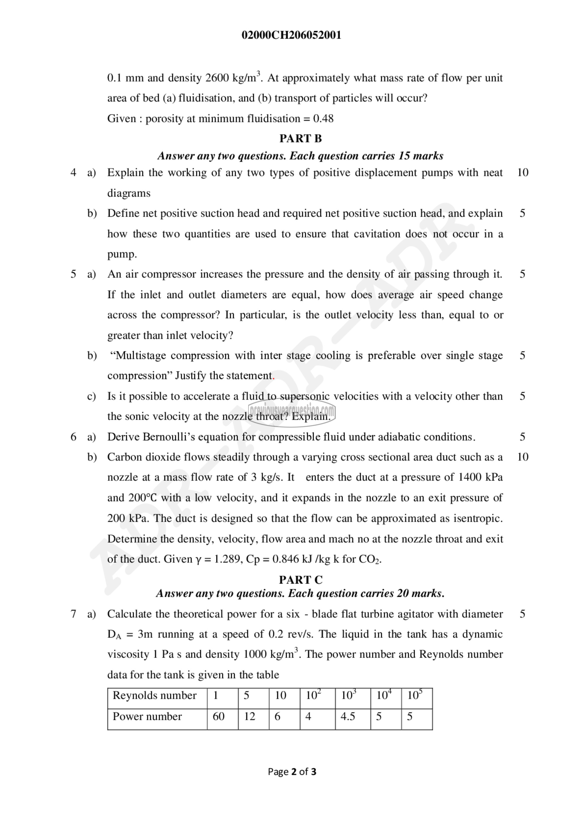 Question Paper - Fluid and Particle Mechanics - I-2