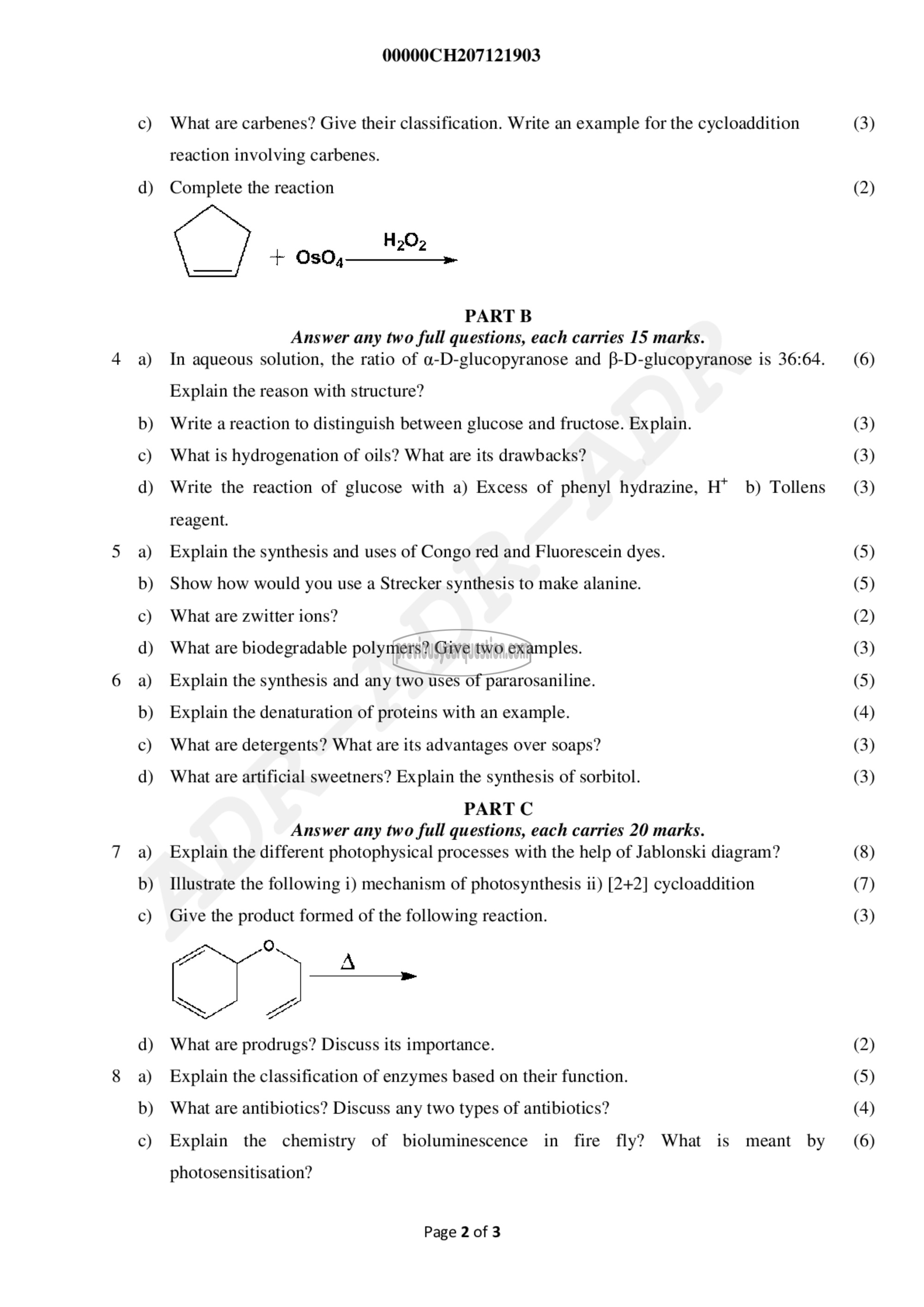 Question Paper - Chemistry for Process Engineering –I-2